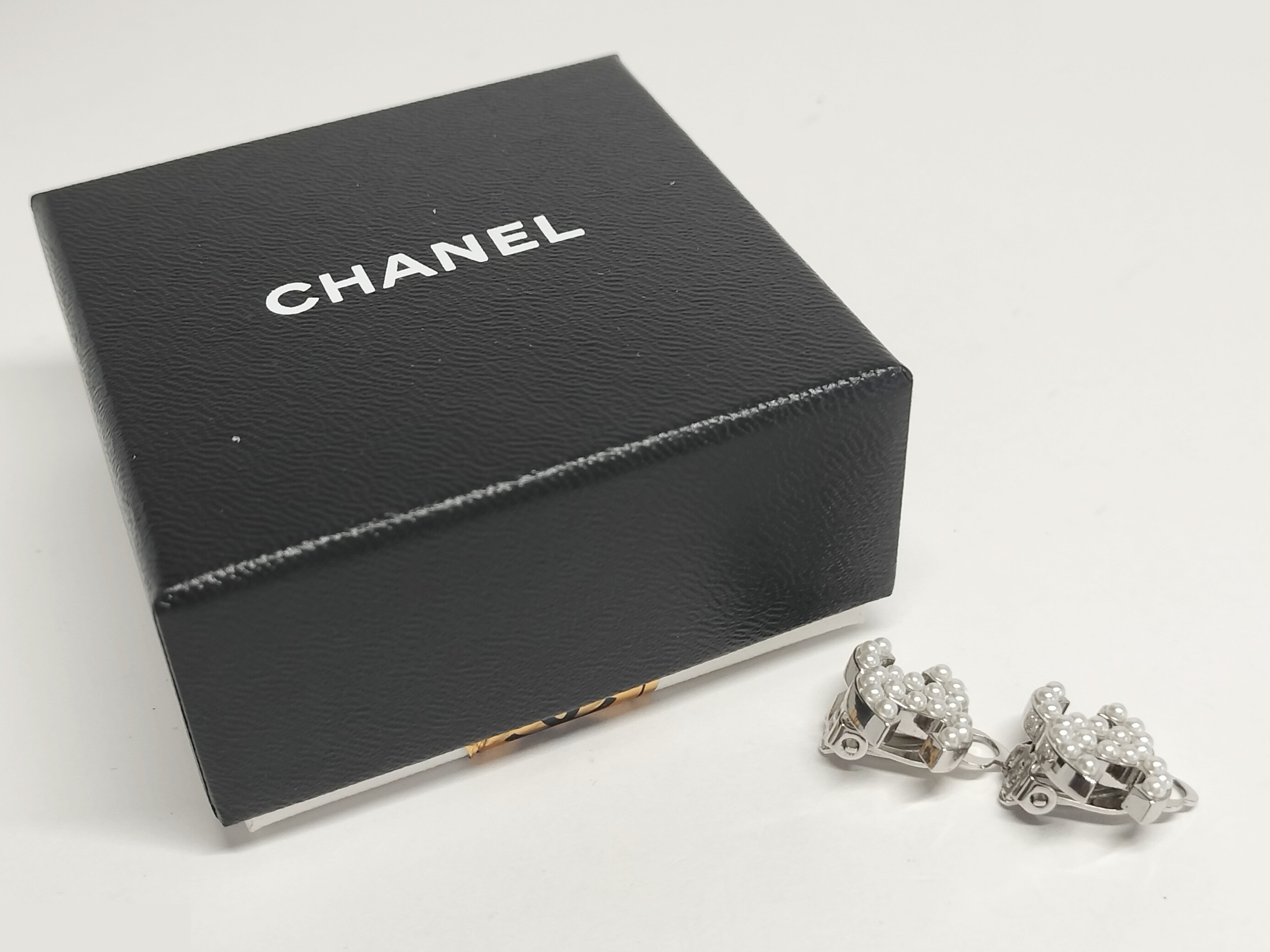 Coco F Pearl Silver Earrings — view 2
