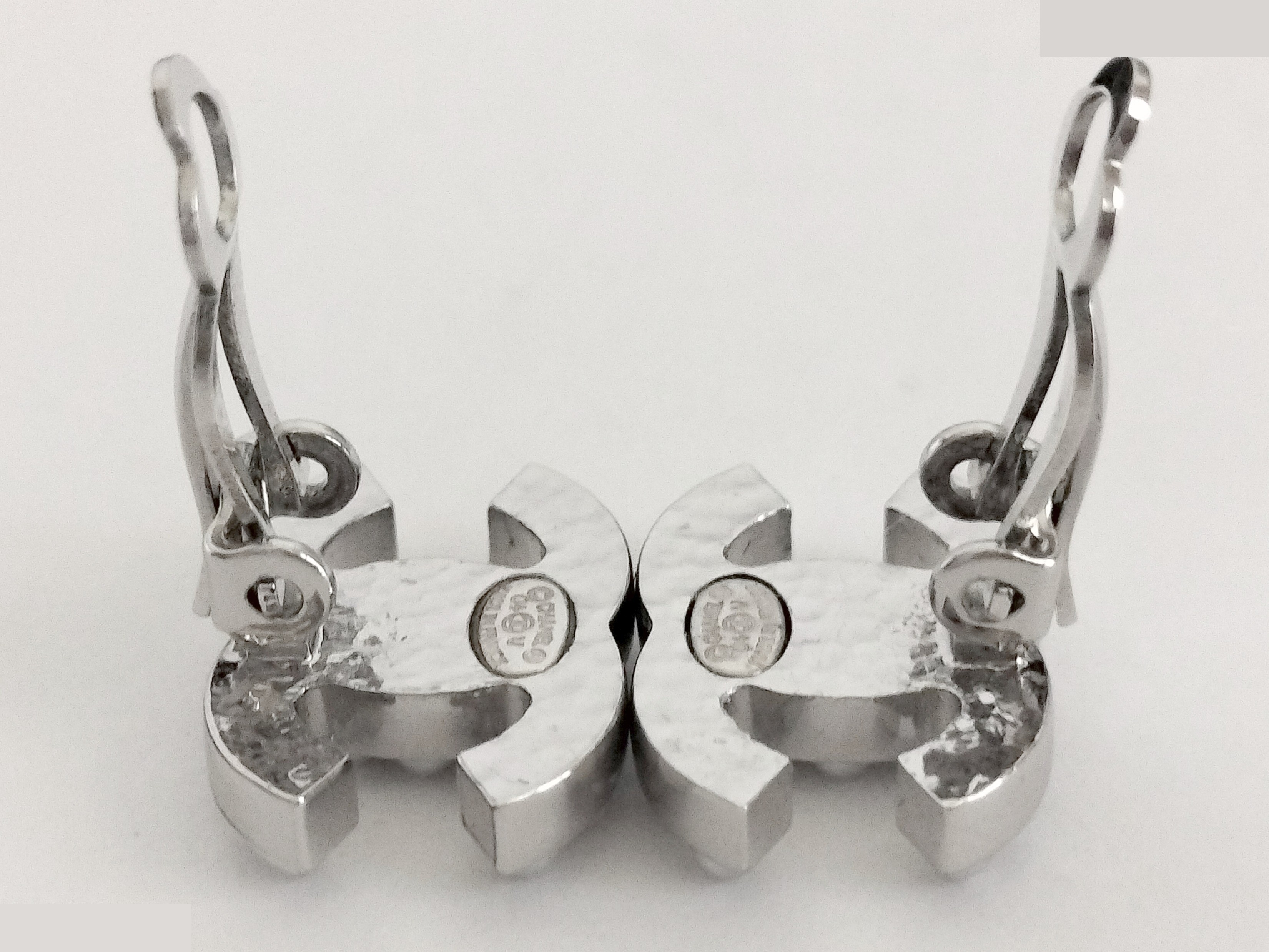 Coco F Pearl Silver Earrings — view 4