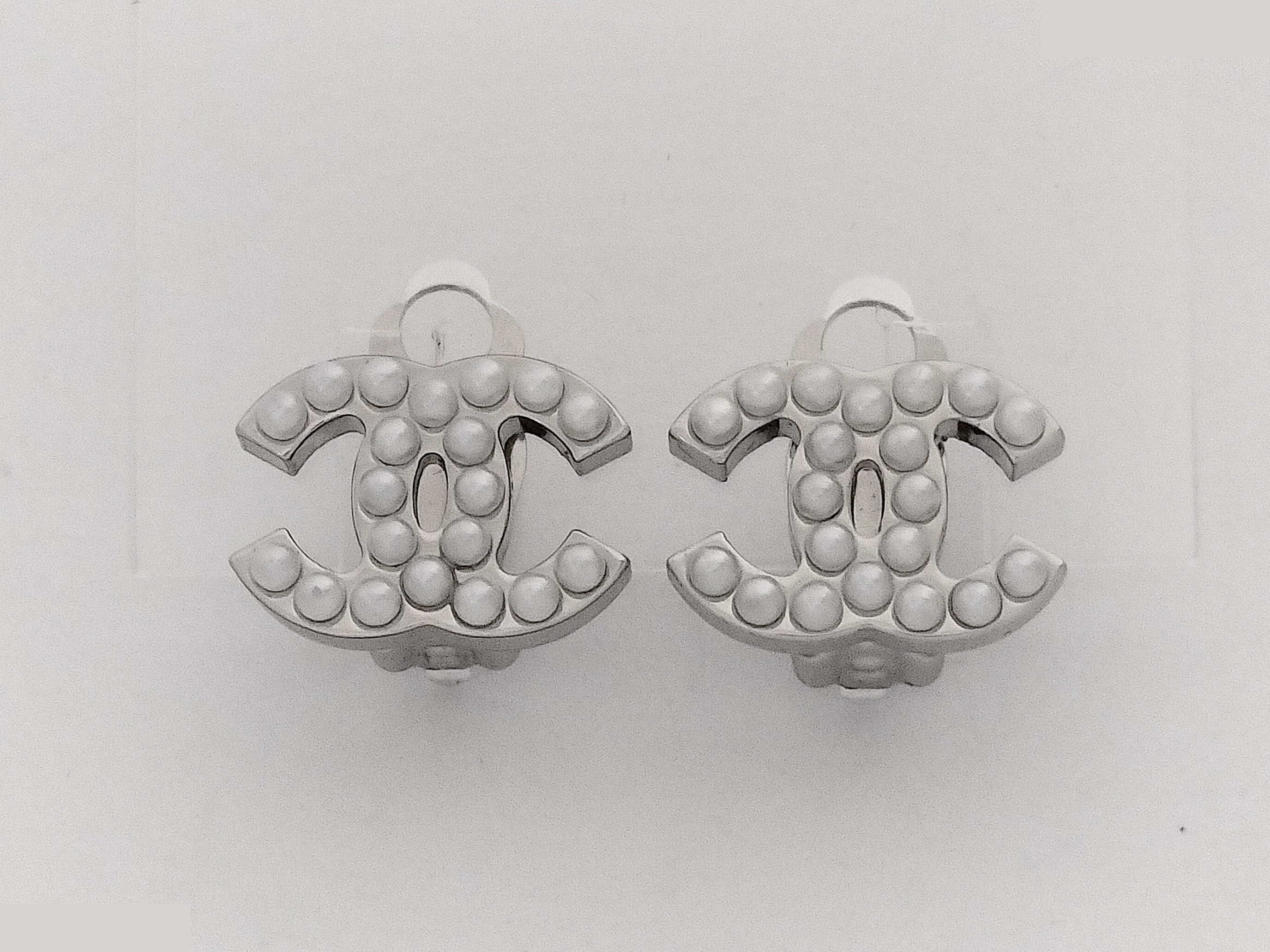 Coco F Pearl Silver Earrings — view 7