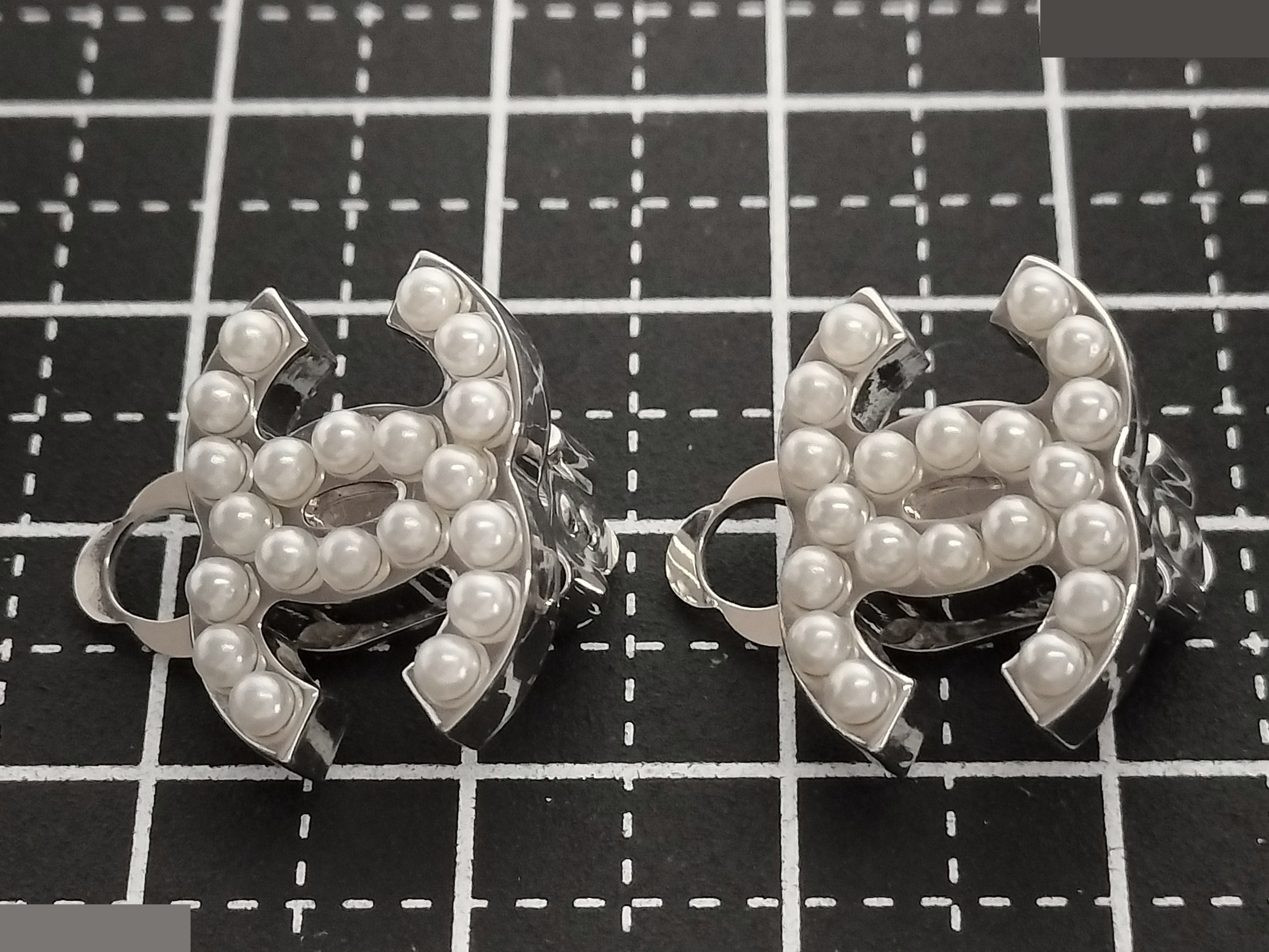 Coco F Pearl Silver Earrings — view 9