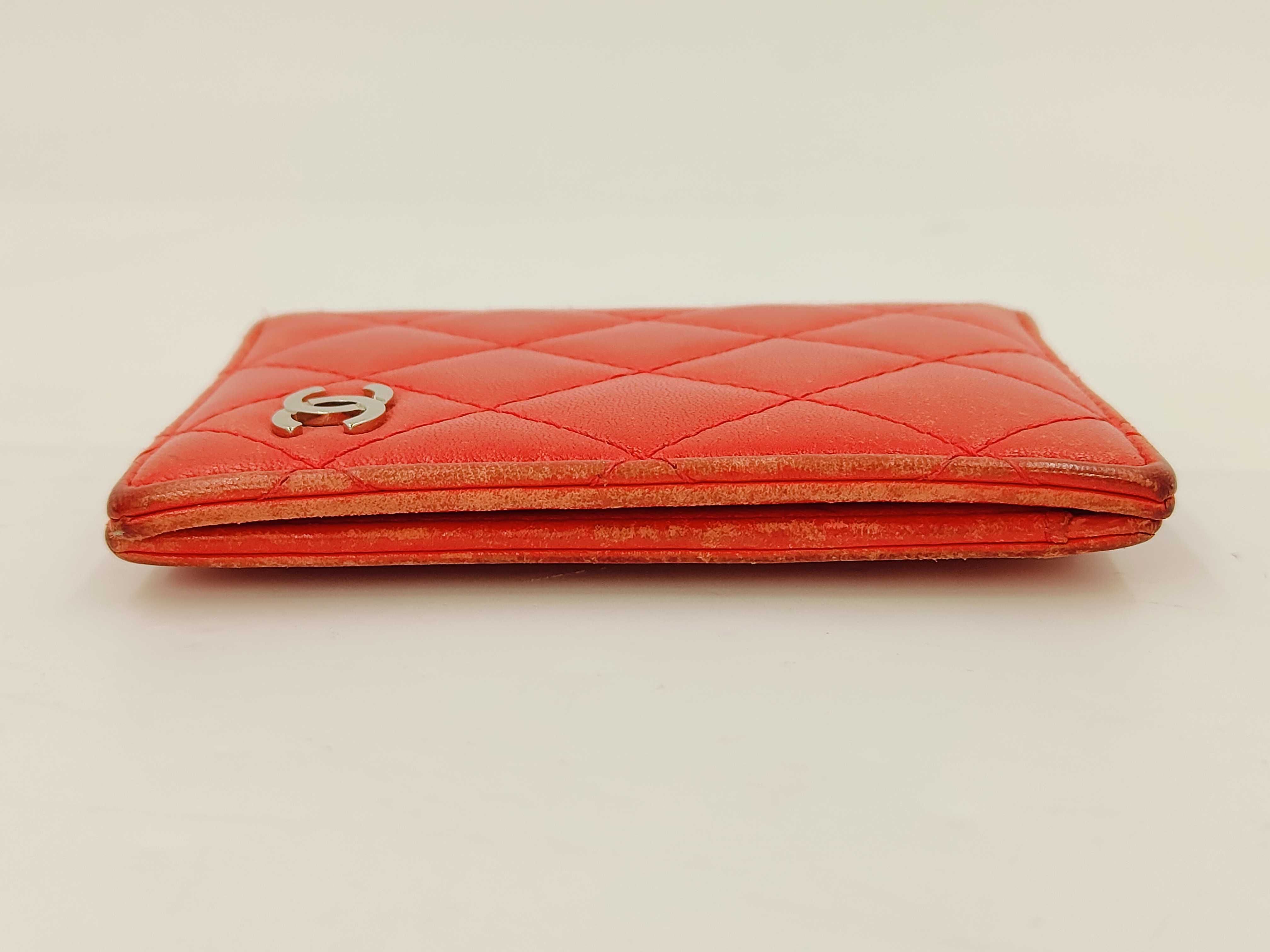 Matelassé Card Case, Coco Mark, Red, Card Case — view 4