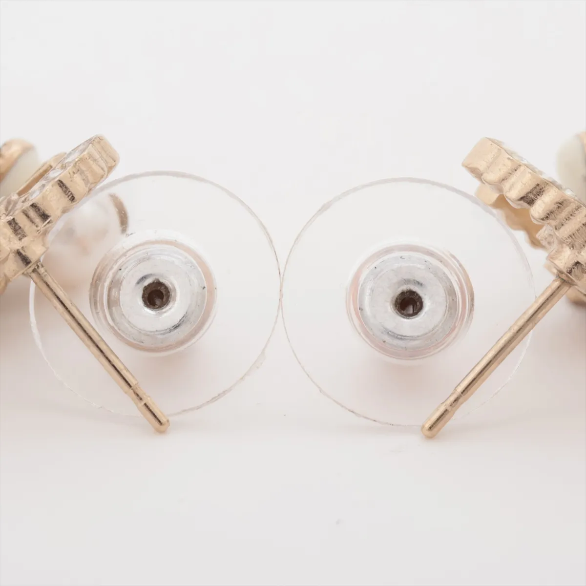 Coco Mark A21C Earrings (Pair) GP x Rhinestone x Faux Pearl Gold - — view 4