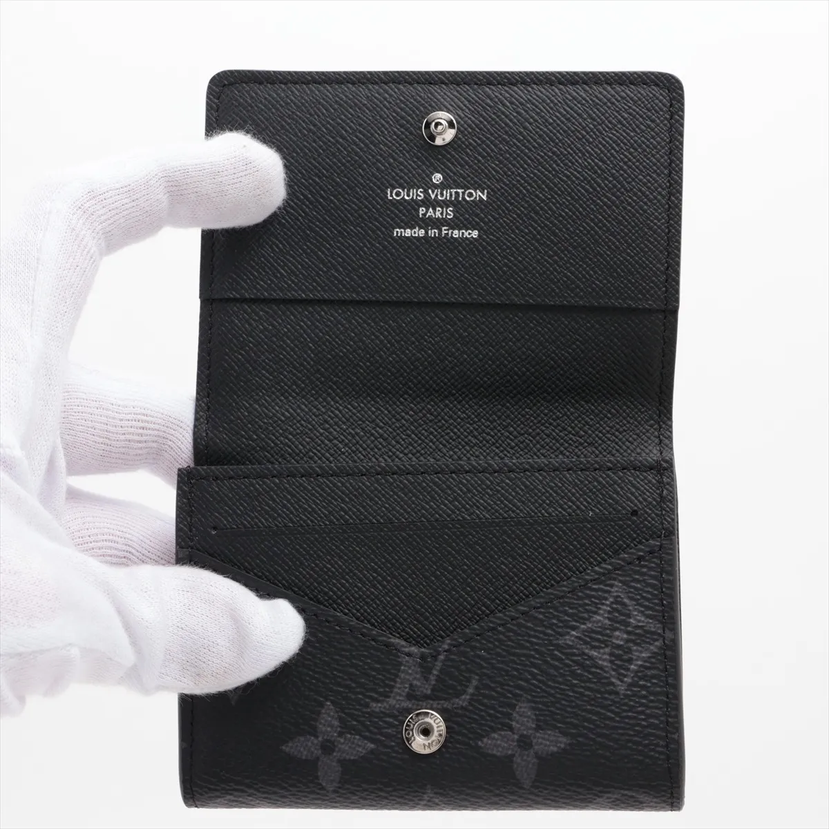 Monogram Eclipse Enveloppe Carte de Visite M12874 Black Card Case (RFID detected) — view 3