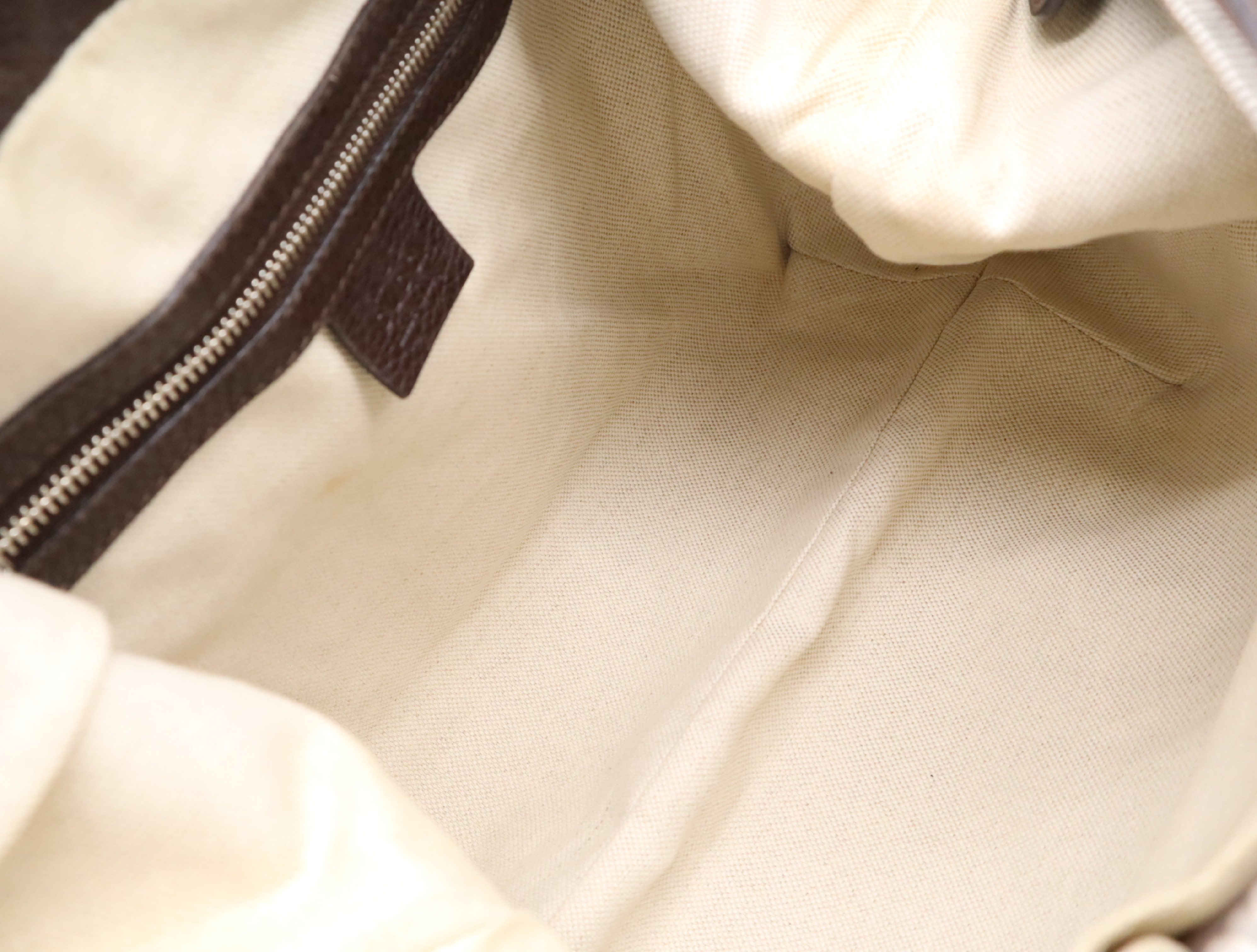 240261GG Canvas Bamboo Hobo Bag Beige Brown 002123 Tote Bag — view 13