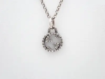 Interlocking G Silver Necklace, Chain approx. 50cm, 925 sterling silver, 7.4g