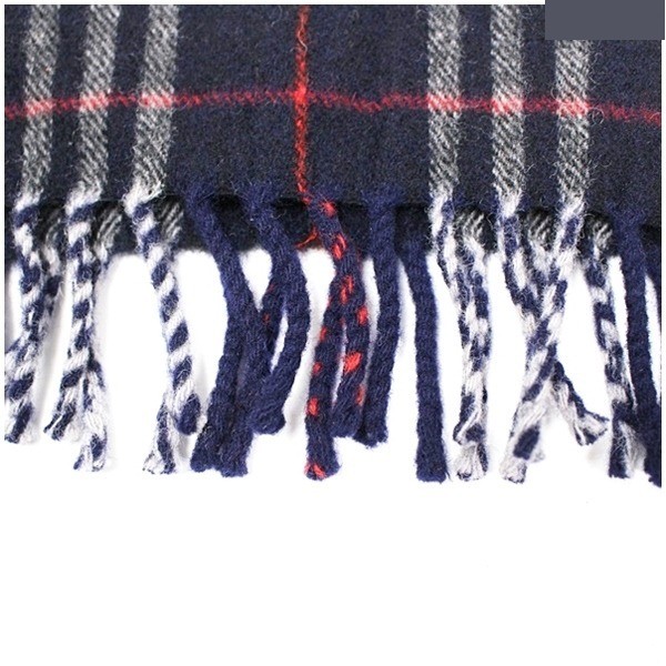 wool scarf, navy — view 4