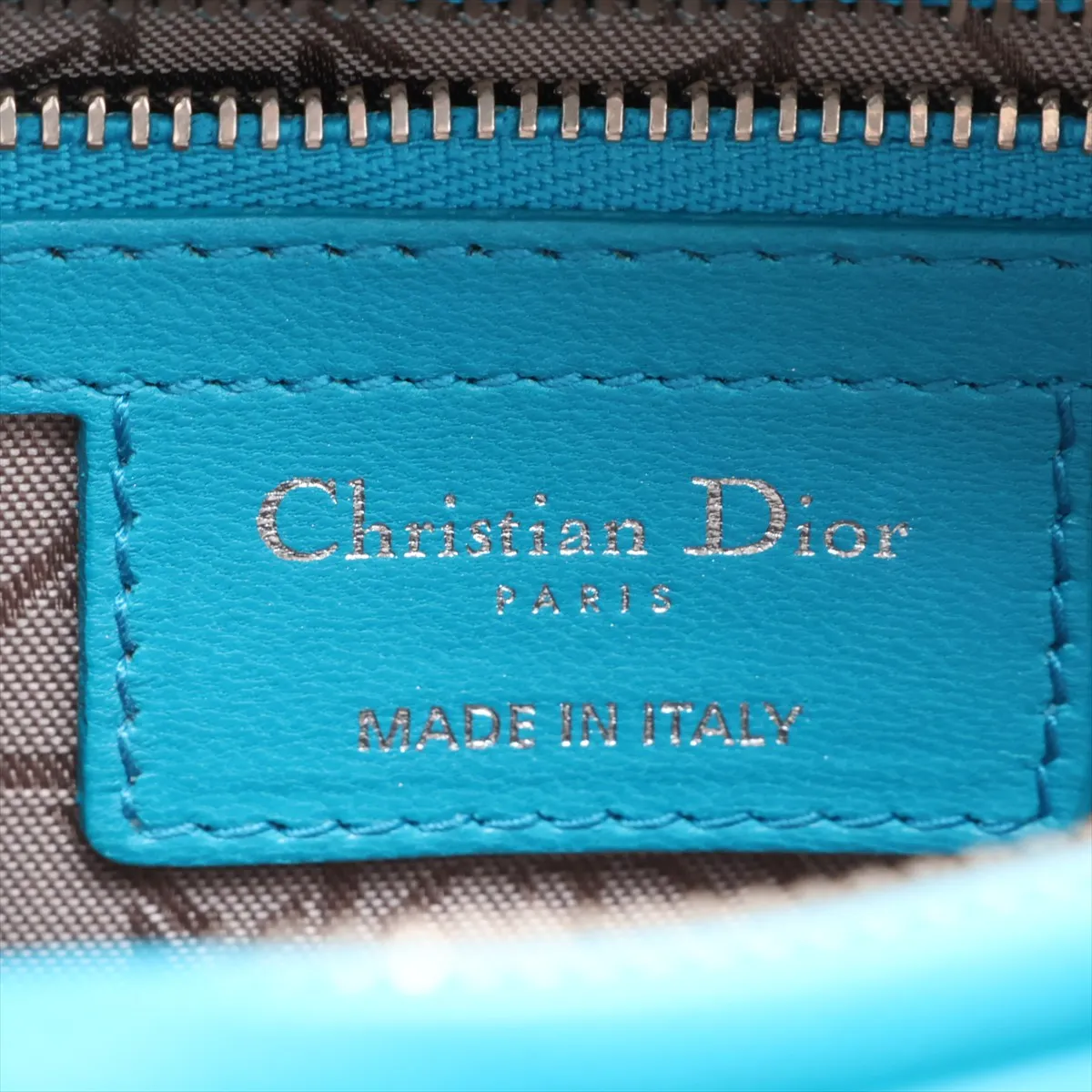 Cannage Lady Dior Leather 2-Way Handbag, Blue — view 10