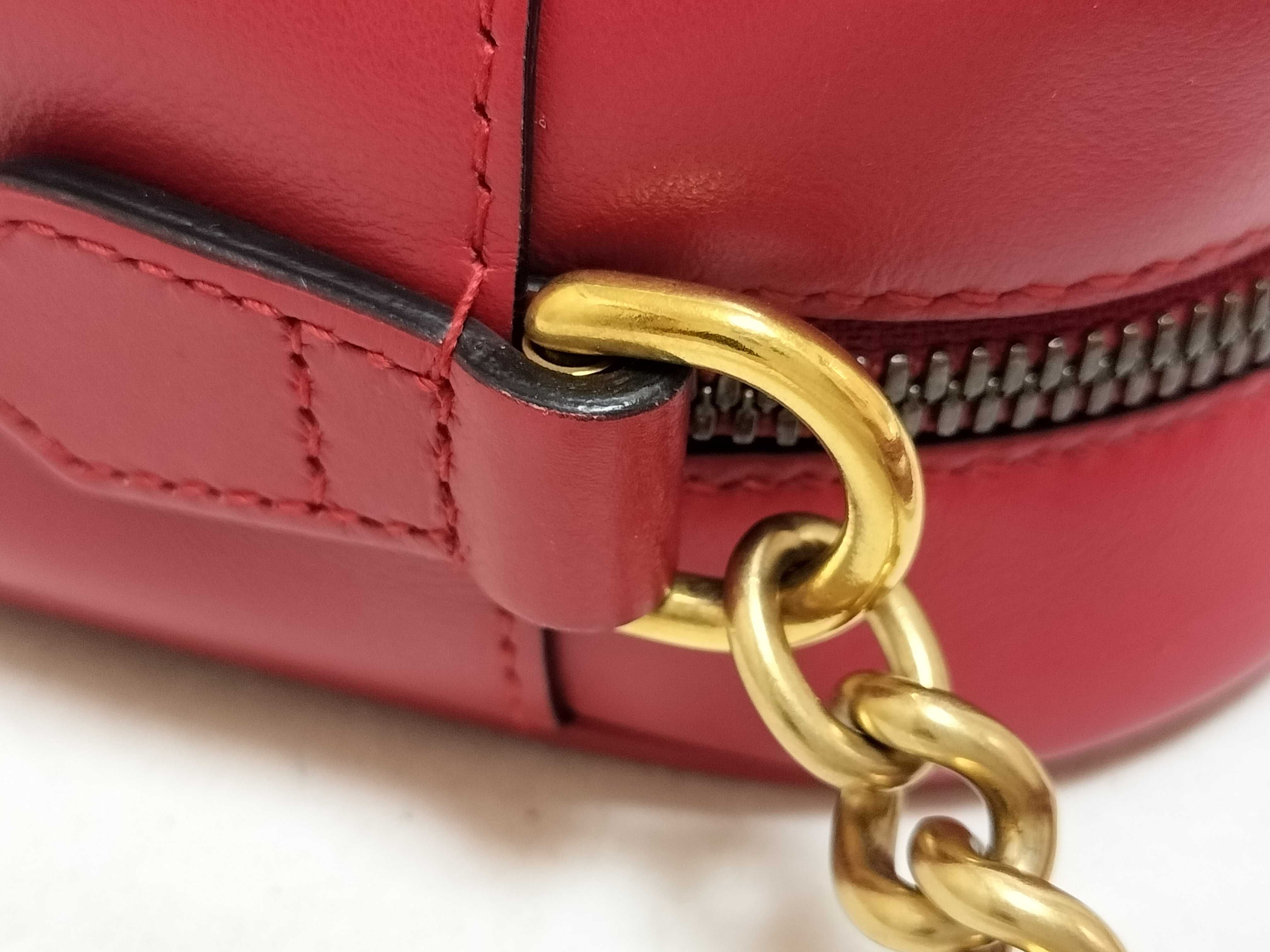 GG Marmont Leather Shoulder Bag, Red, 447632 (Shoulder Bag) — view 5