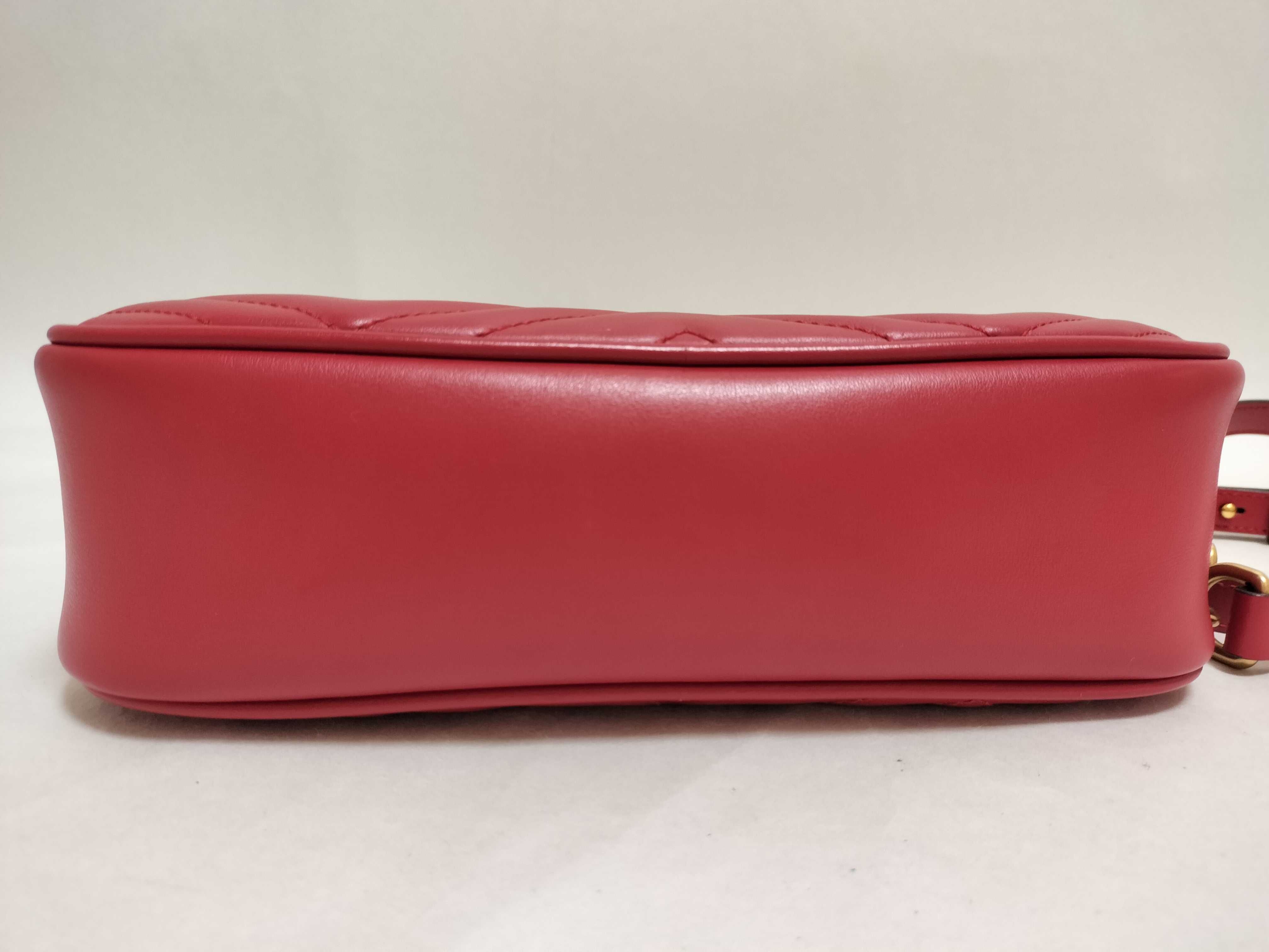 GG Marmont Leather Shoulder Bag, Red, 447632 (Shoulder Bag) — view 8
