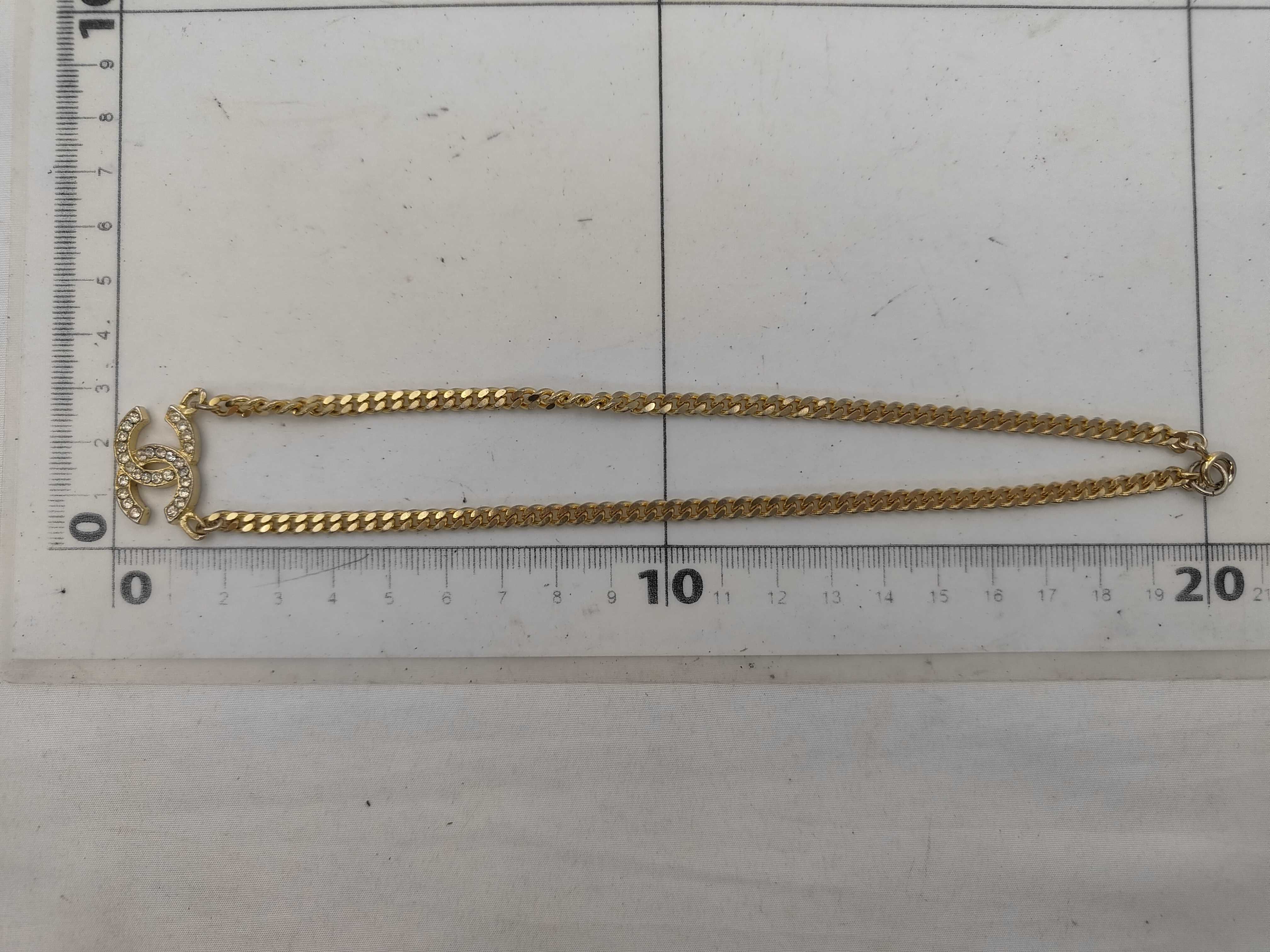 necklace 3312 Coco Mark rhinestone gold necklace — view 5