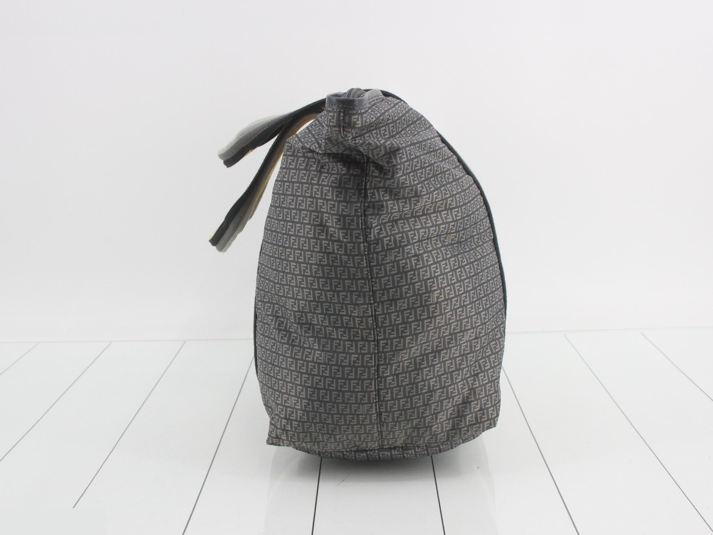 Zucchino Tote Bag, Gray Nylon — view 3