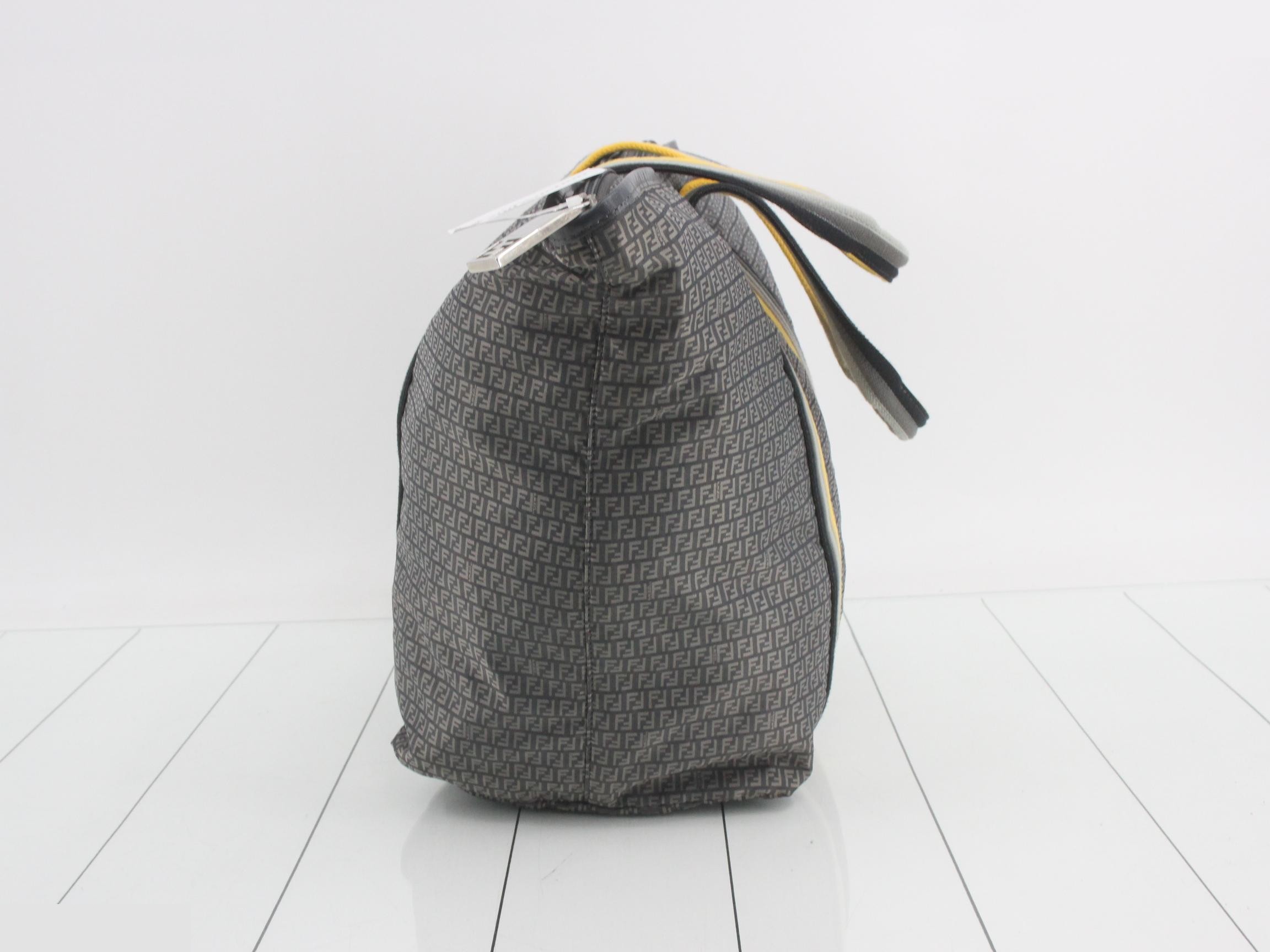 Zucchino Tote Bag, Gray Nylon — view 4