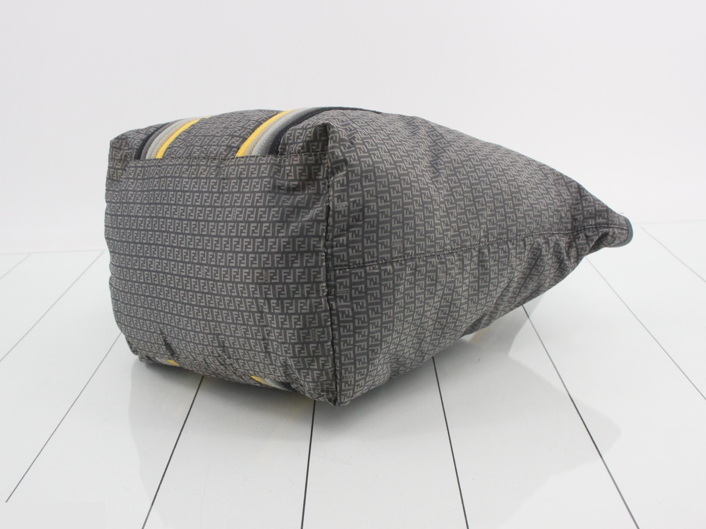 Zucchino Tote Bag, Gray Nylon — view 6