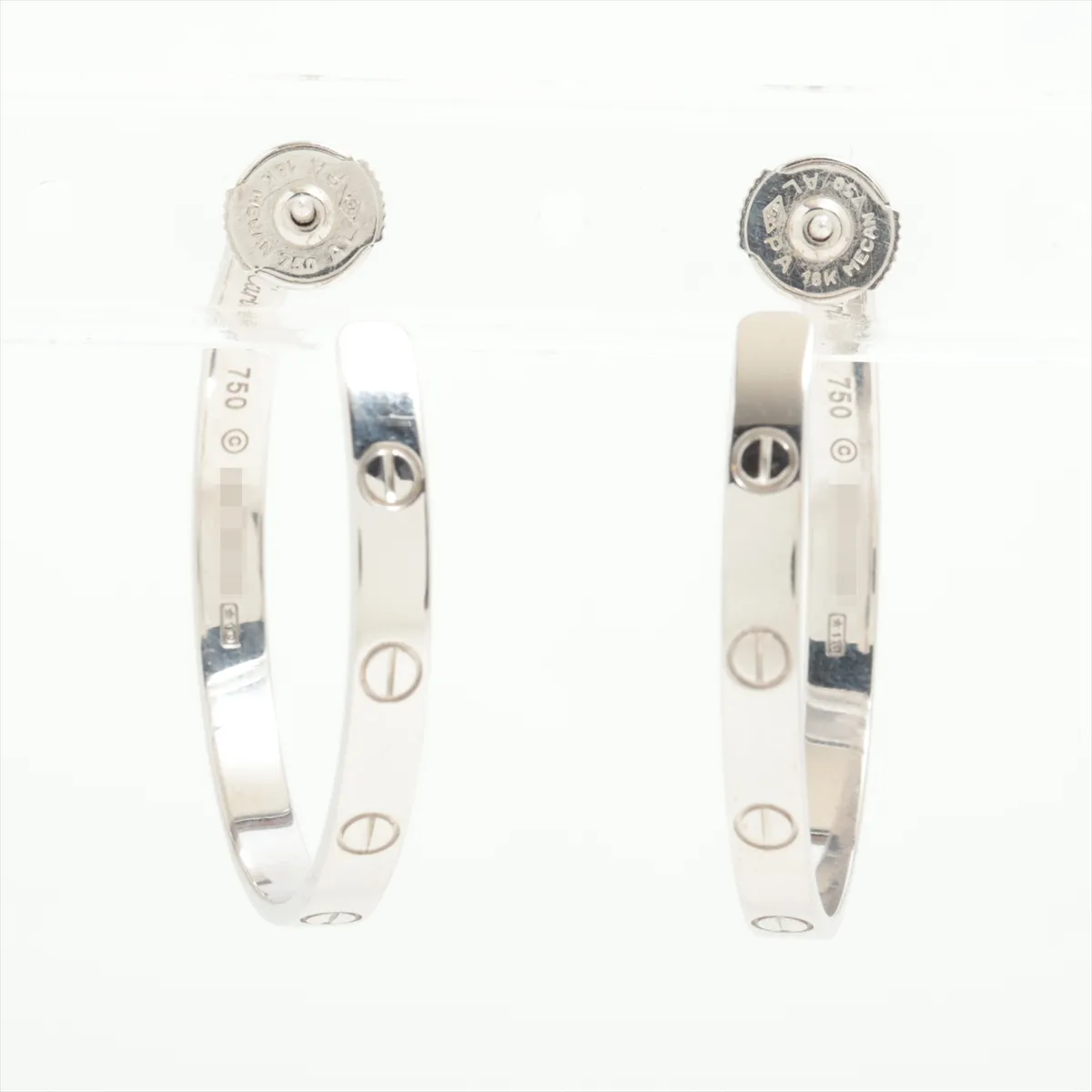 Love Earrings 750 (WG) 14.0g EX2339 Post Distortion — view 3