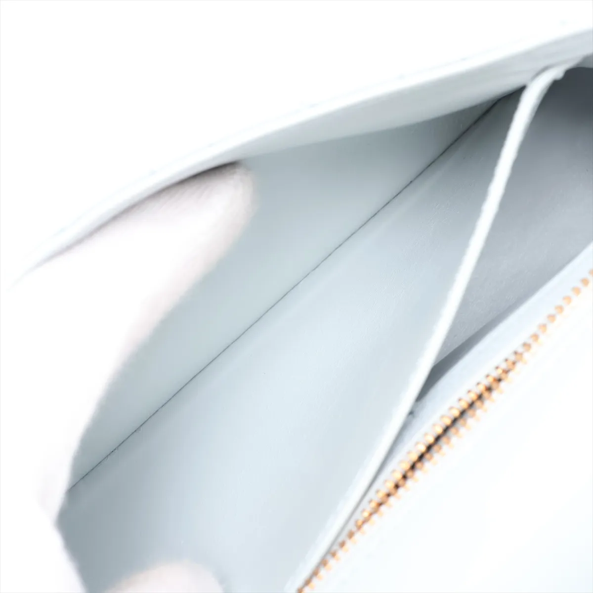 Cannage Caro Leather Chain Shoulder Bag, Blue — view 9