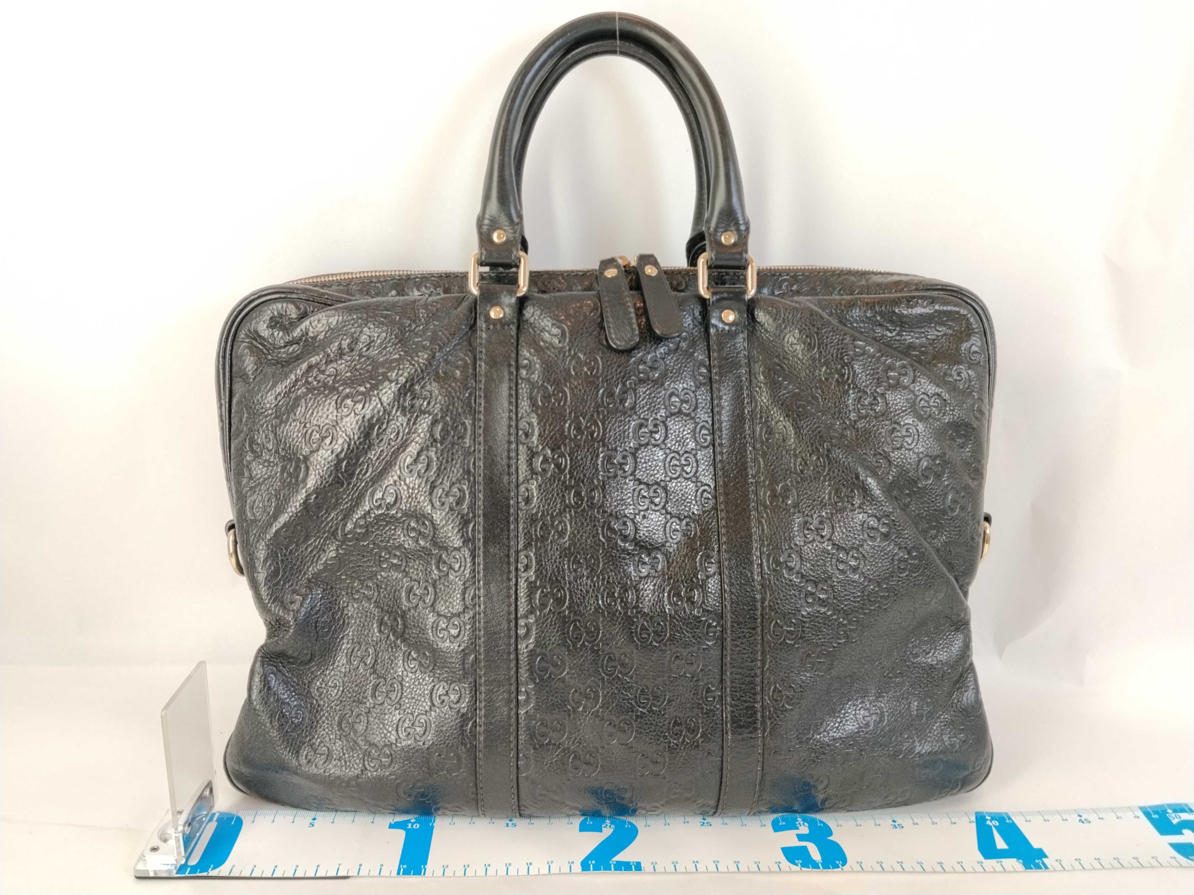 Guccissima 201480 Guccissima Business Bag Leather Black Business Bag — view 2