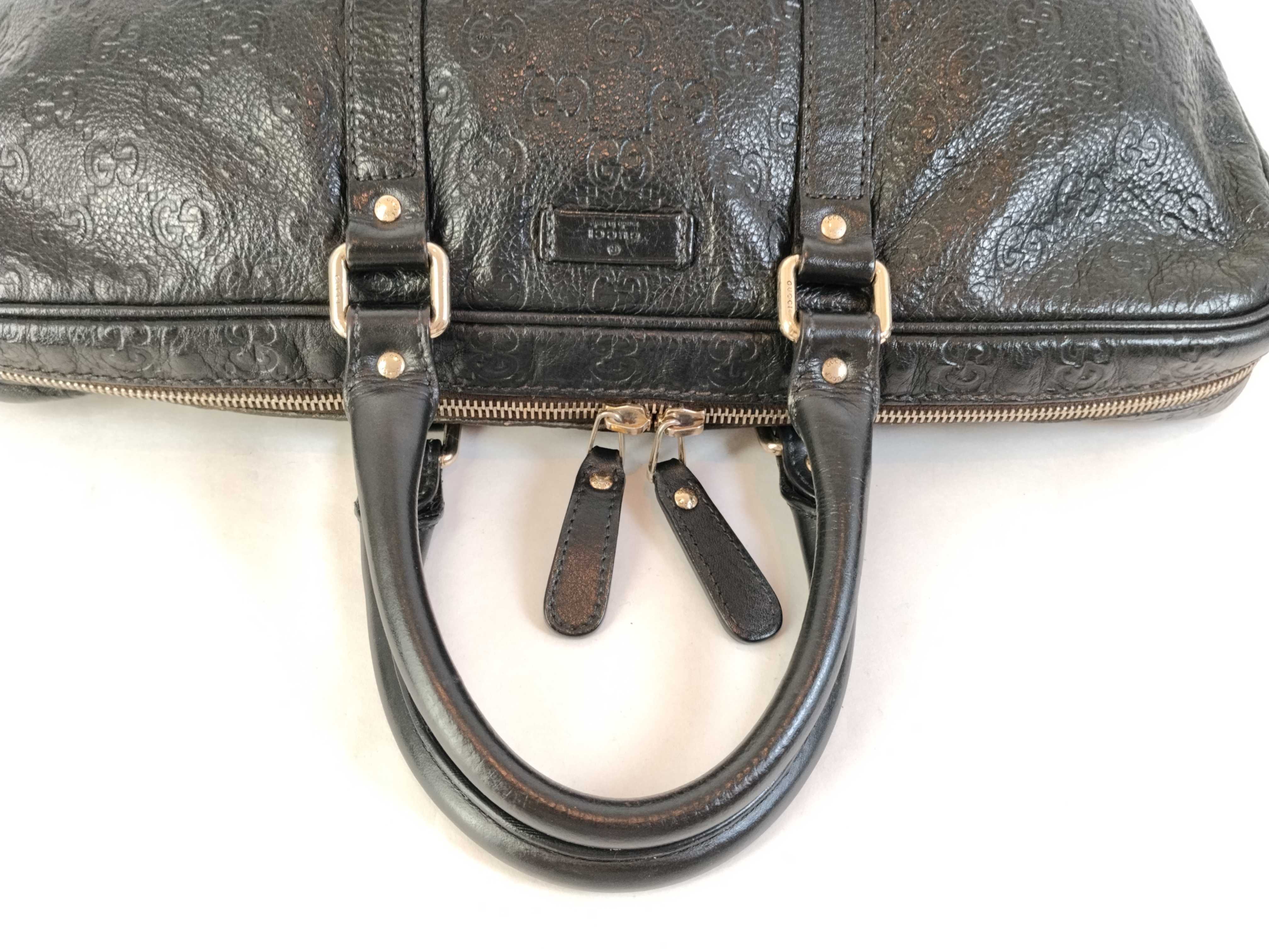 Guccissima 201480 Guccissima Business Bag Leather Black Business Bag — view 3