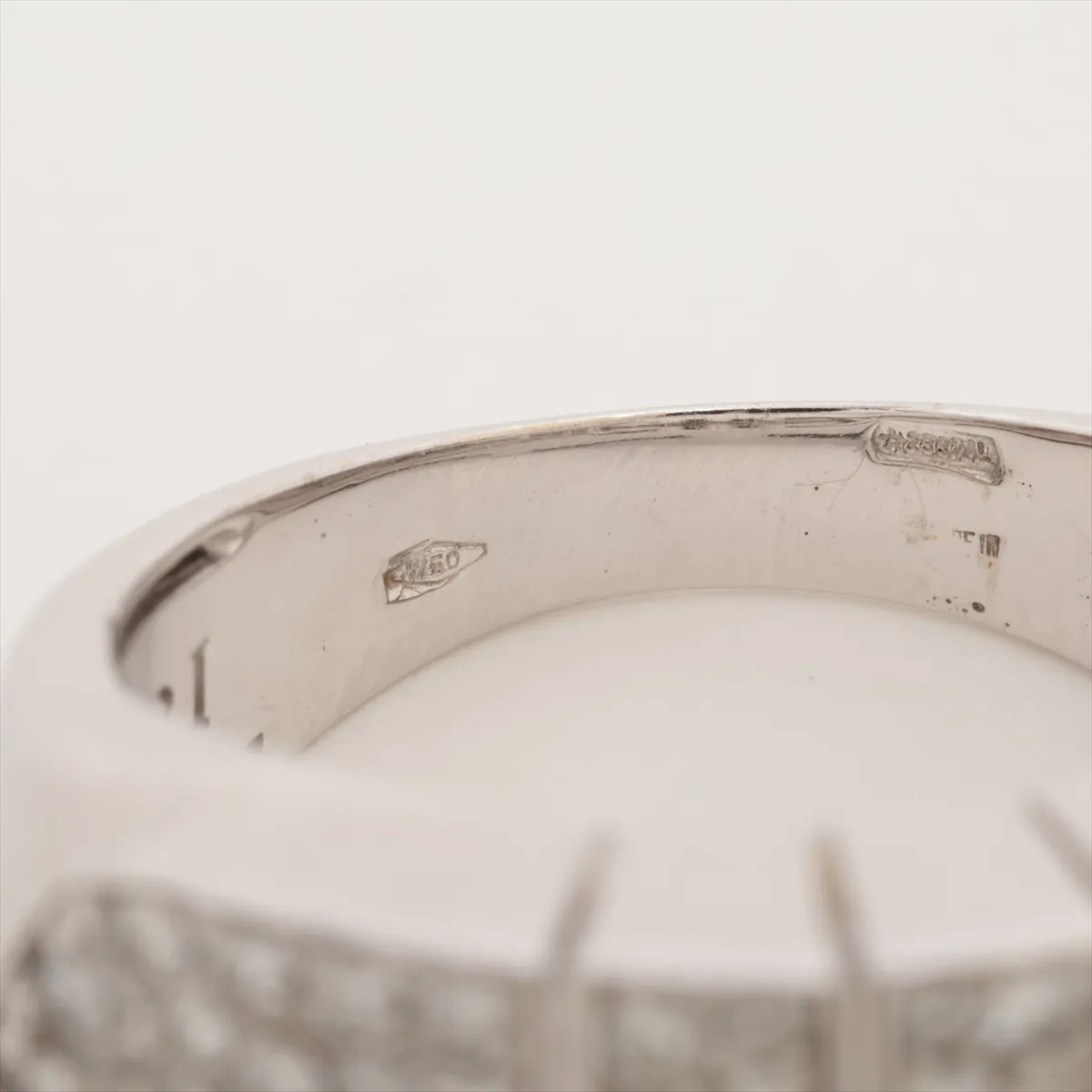 Parentesi diamond ring, 750 (WG), 11.5g. Some markings are — view 4