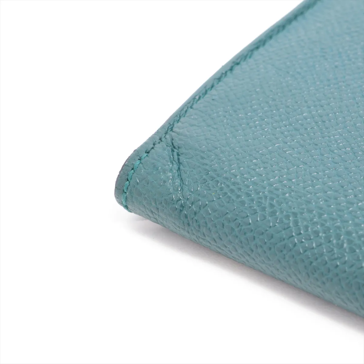 Bearn Soufflé Verso Veau Epsom Long Wallet, Deep Blue x Vert Bosphore, Gold Hardware, D: 2019 — view 12