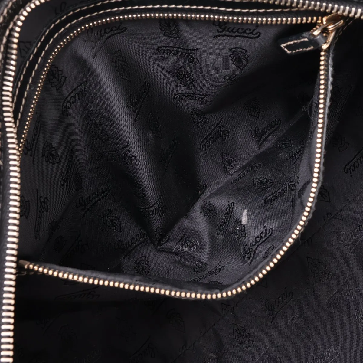 Interlocking G 170010 Patent Leather Handbag, Black — view 8
