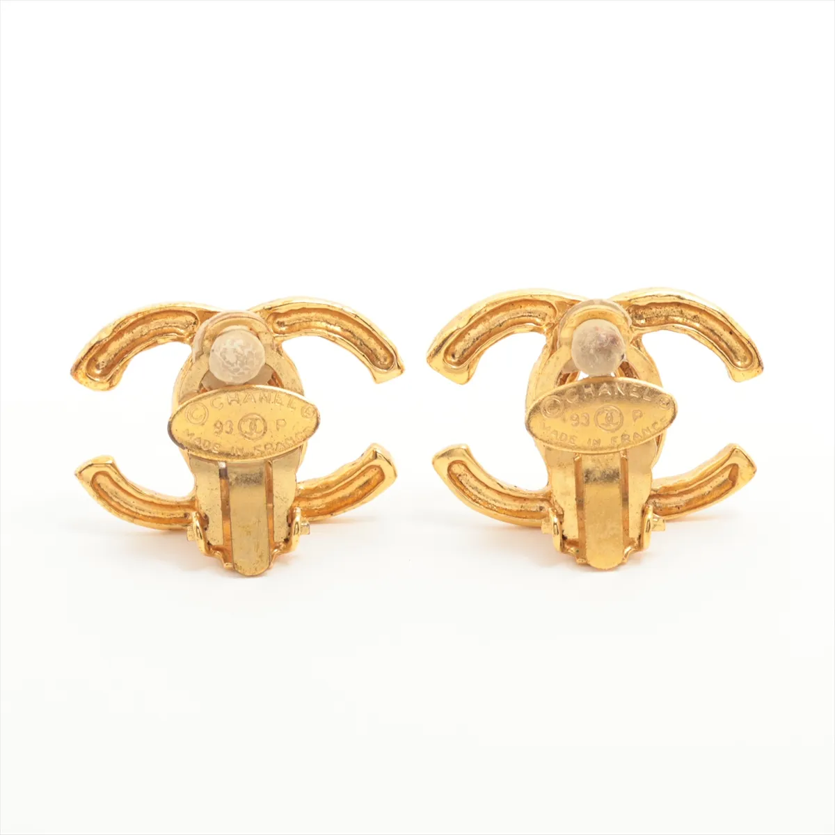 Coco Mark 93P Earrings (Pair) GP Gold. Shows signs of wear: — view 2