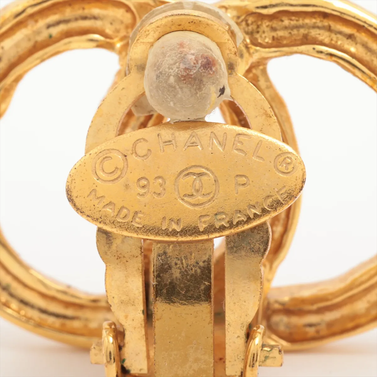 Coco Mark 93P Earrings (Pair) GP Gold. Shows signs of wear: — view 5