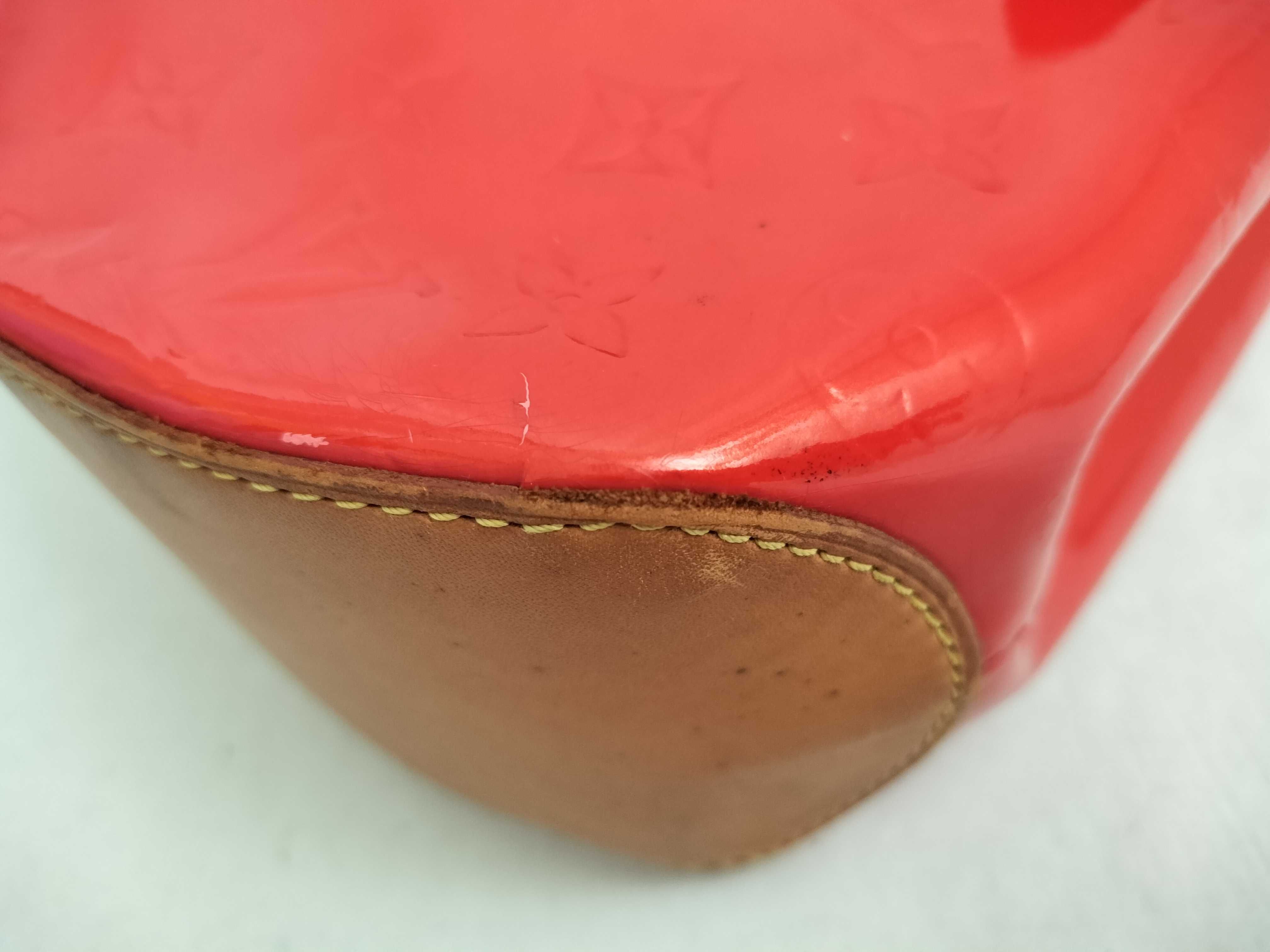 Vernis Louis Vuitton Red Vernis Monogram Skein Bay GM M91287 Shoulder Bag — view 6