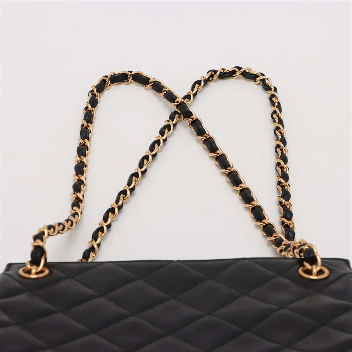 Matelasse Caviar Skin Chain Tote Bag Black Gold Hardware 3853291 No. 3 Guarantee Discoloration — view 6