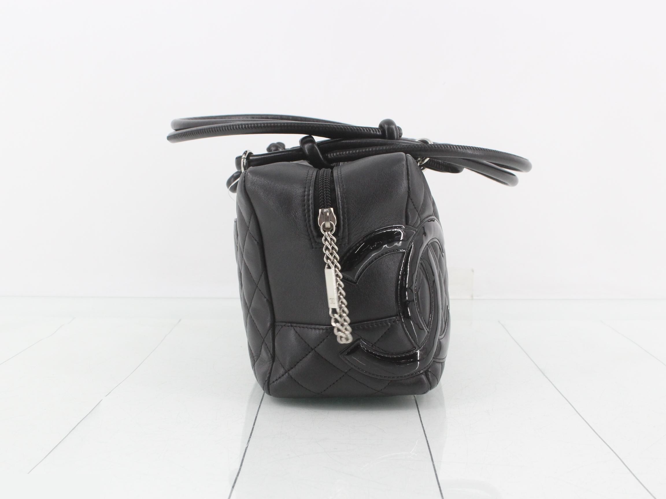 Cambon Line Shoulder Bag, Lambskin, Black, Series 10 — view 4