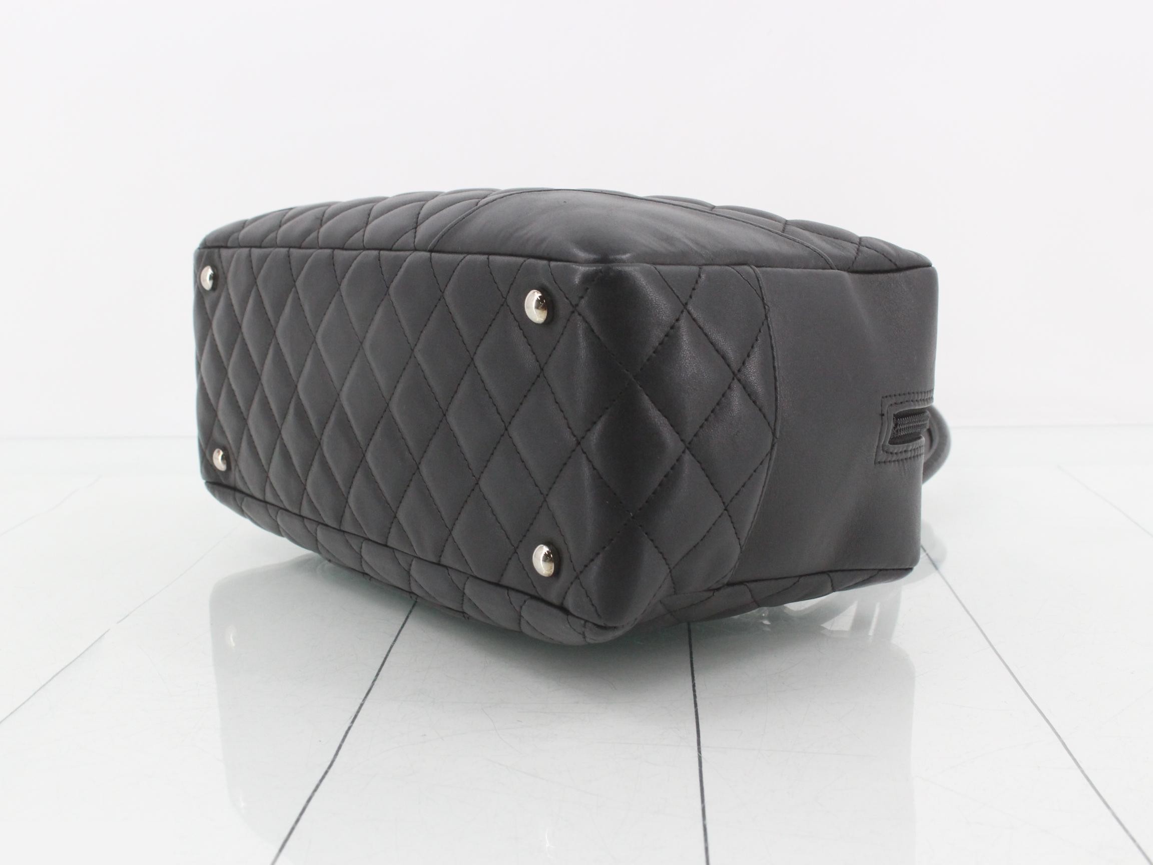 Cambon Line Shoulder Bag, Lambskin, Black, Series 10 — view 6