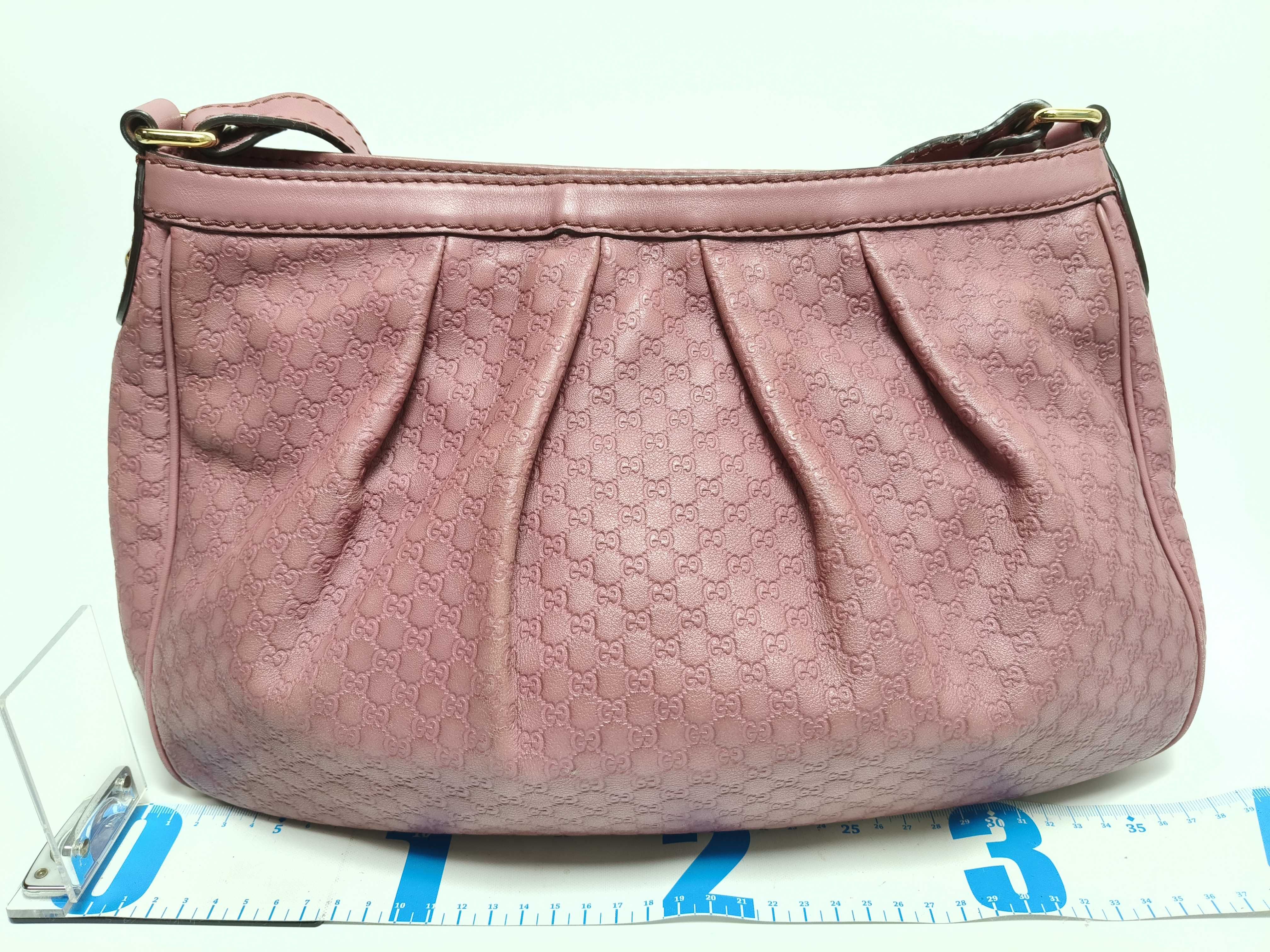 Guccissima DU-GG Canvas Leather Shoulder Bag 296834 Pink Shoulder Bag — view 2