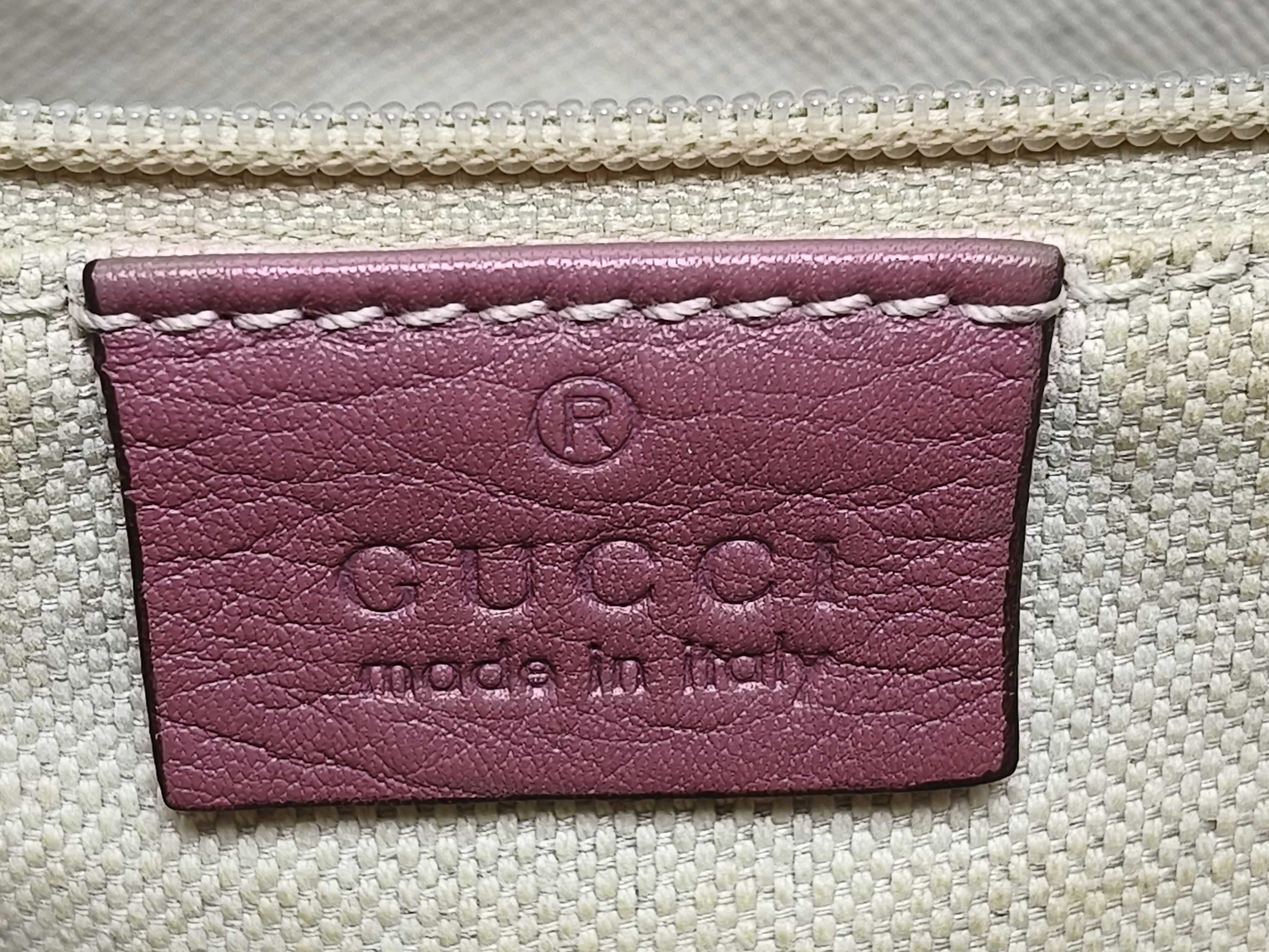 Guccissima DU-GG Canvas Leather Shoulder Bag 296834 Pink Shoulder Bag — view 12