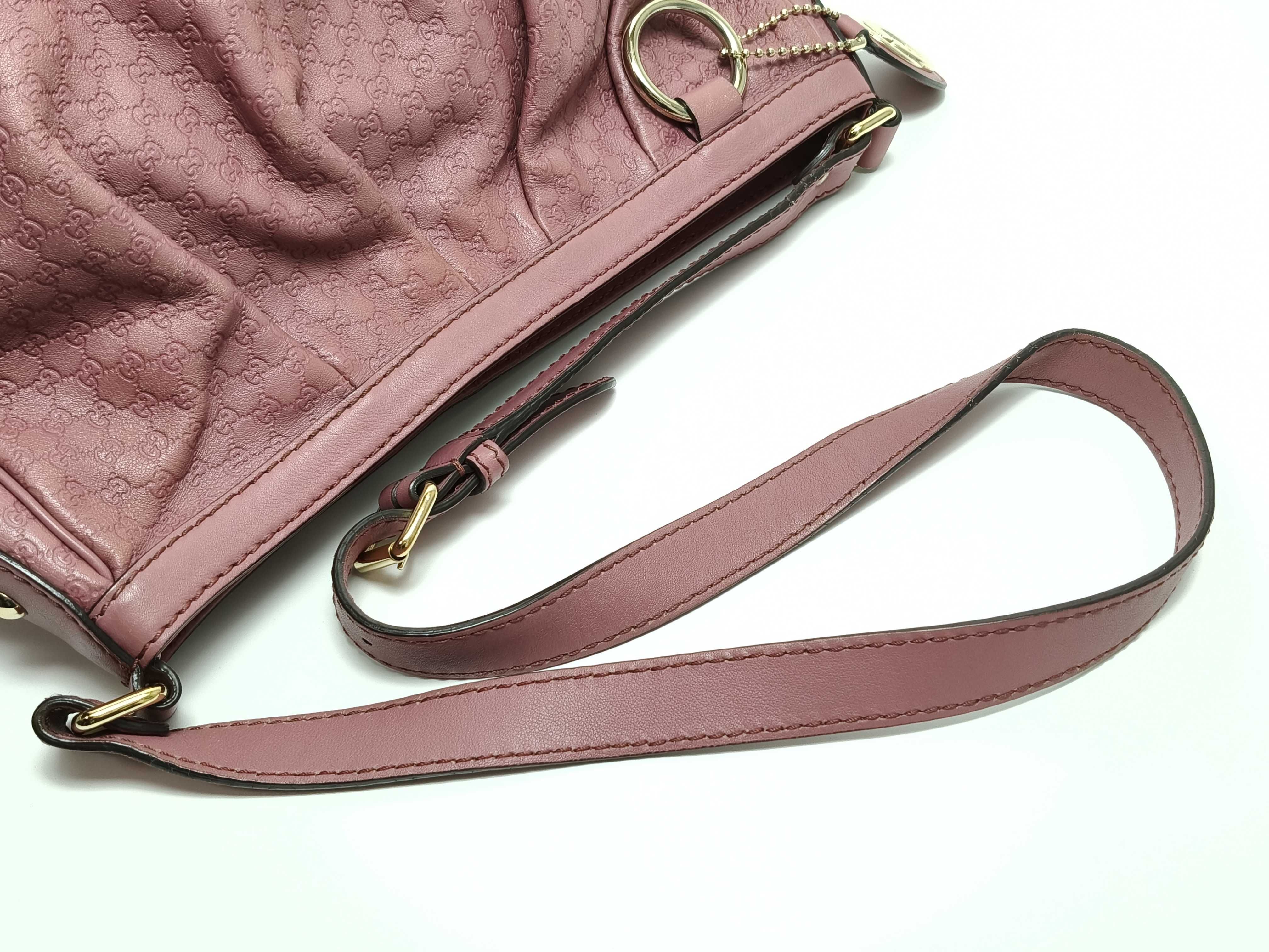 Guccissima DU-GG Canvas Leather Shoulder Bag 296834 Pink Shoulder Bag — view 3