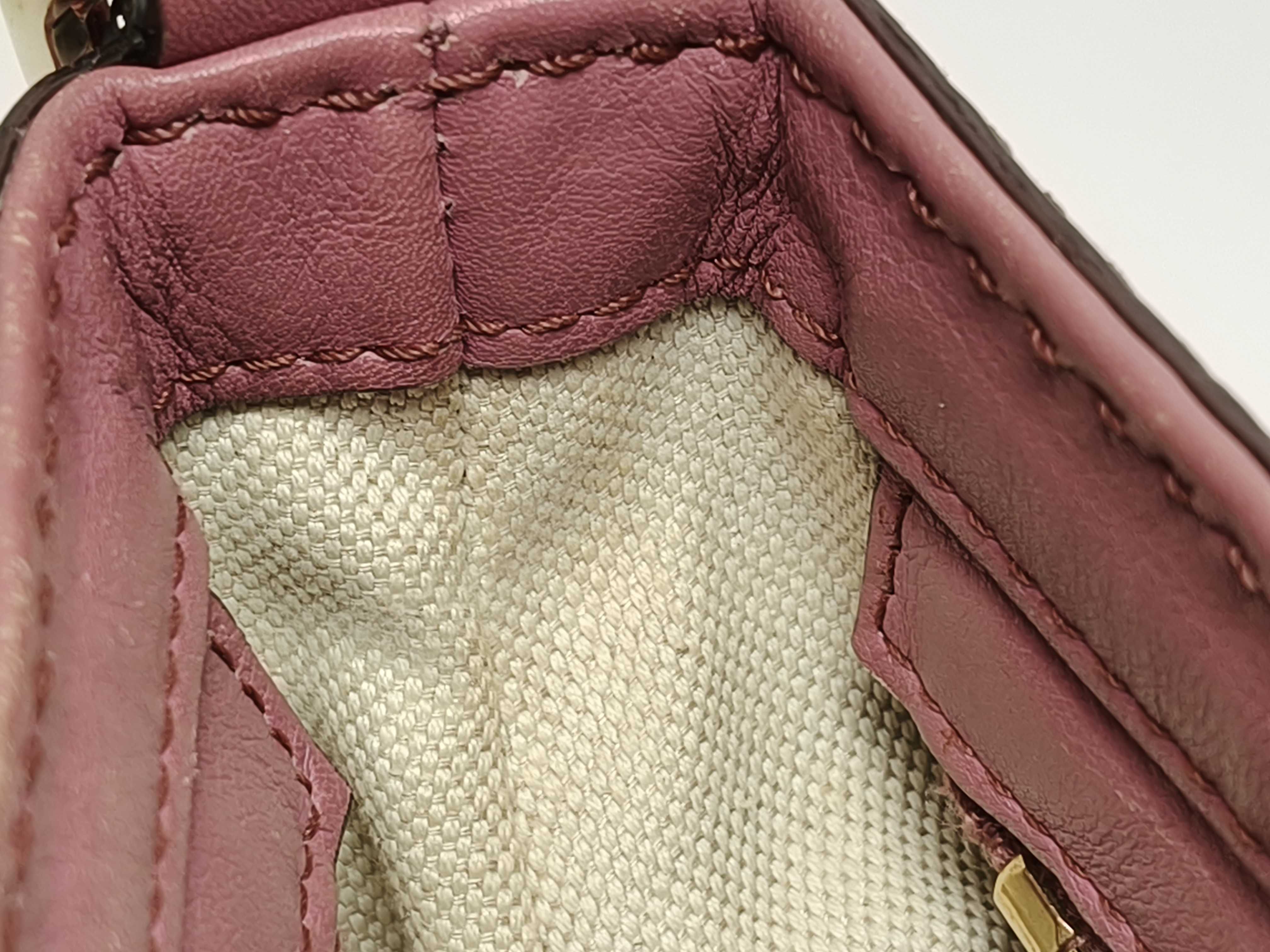 Guccissima DU-GG Canvas Leather Shoulder Bag 296834 Pink Shoulder Bag — view 9