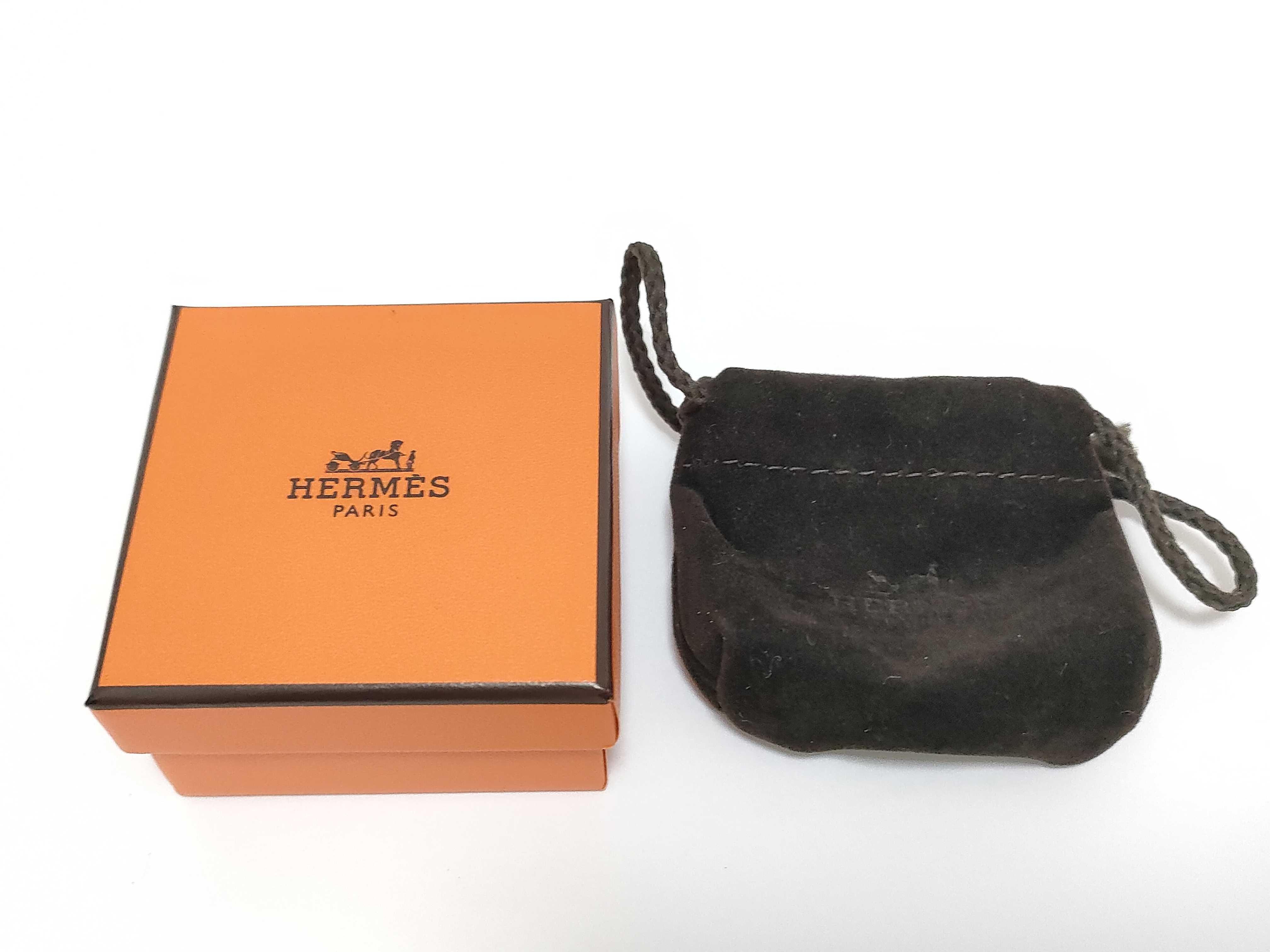 Olympus Ring GM "XS size" Black x Silver hardware Hermes Unused Ring — view 11