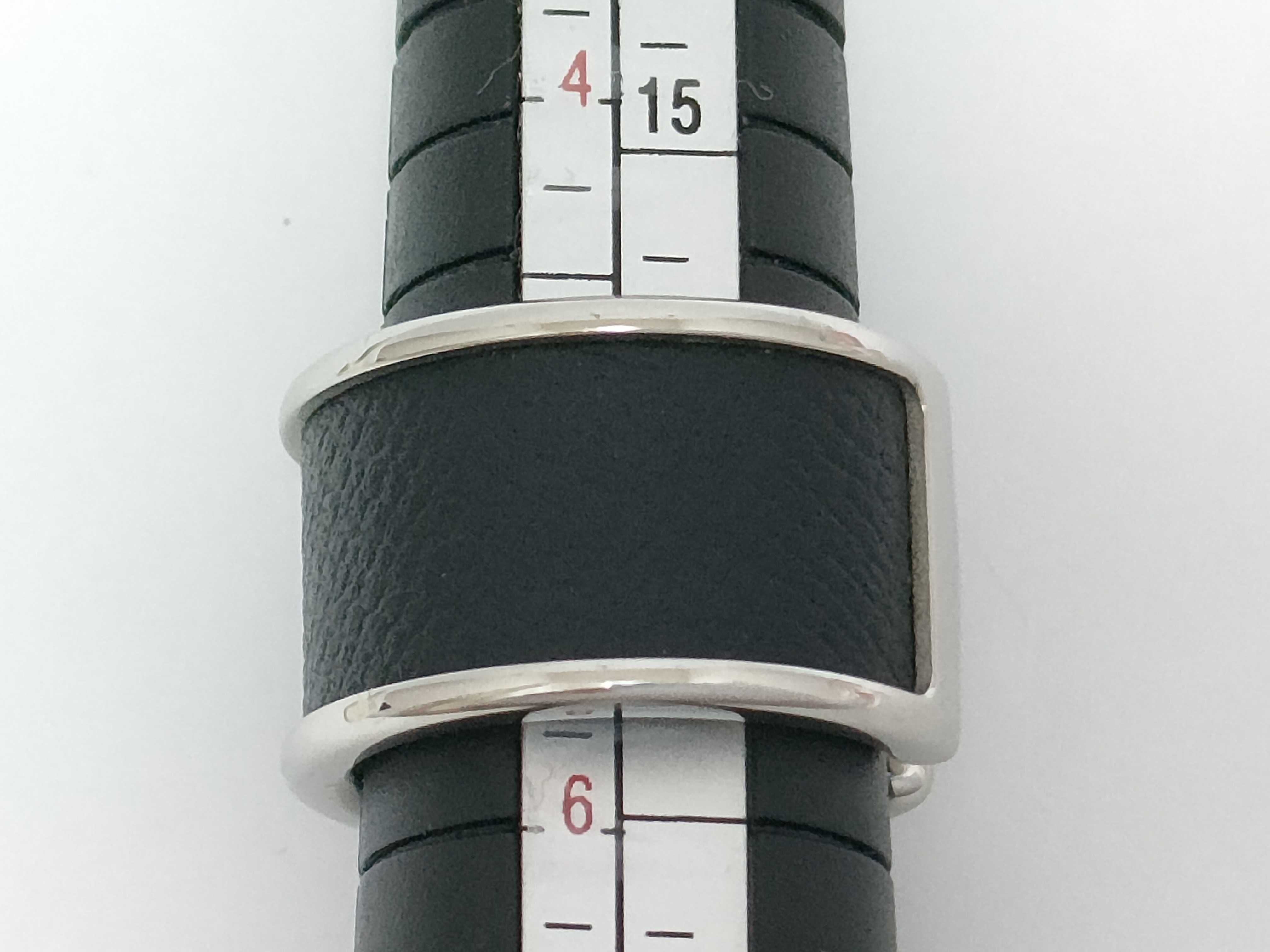 Olympus Ring GM "XS size" Black x Silver hardware Hermes Unused Ring — view 5