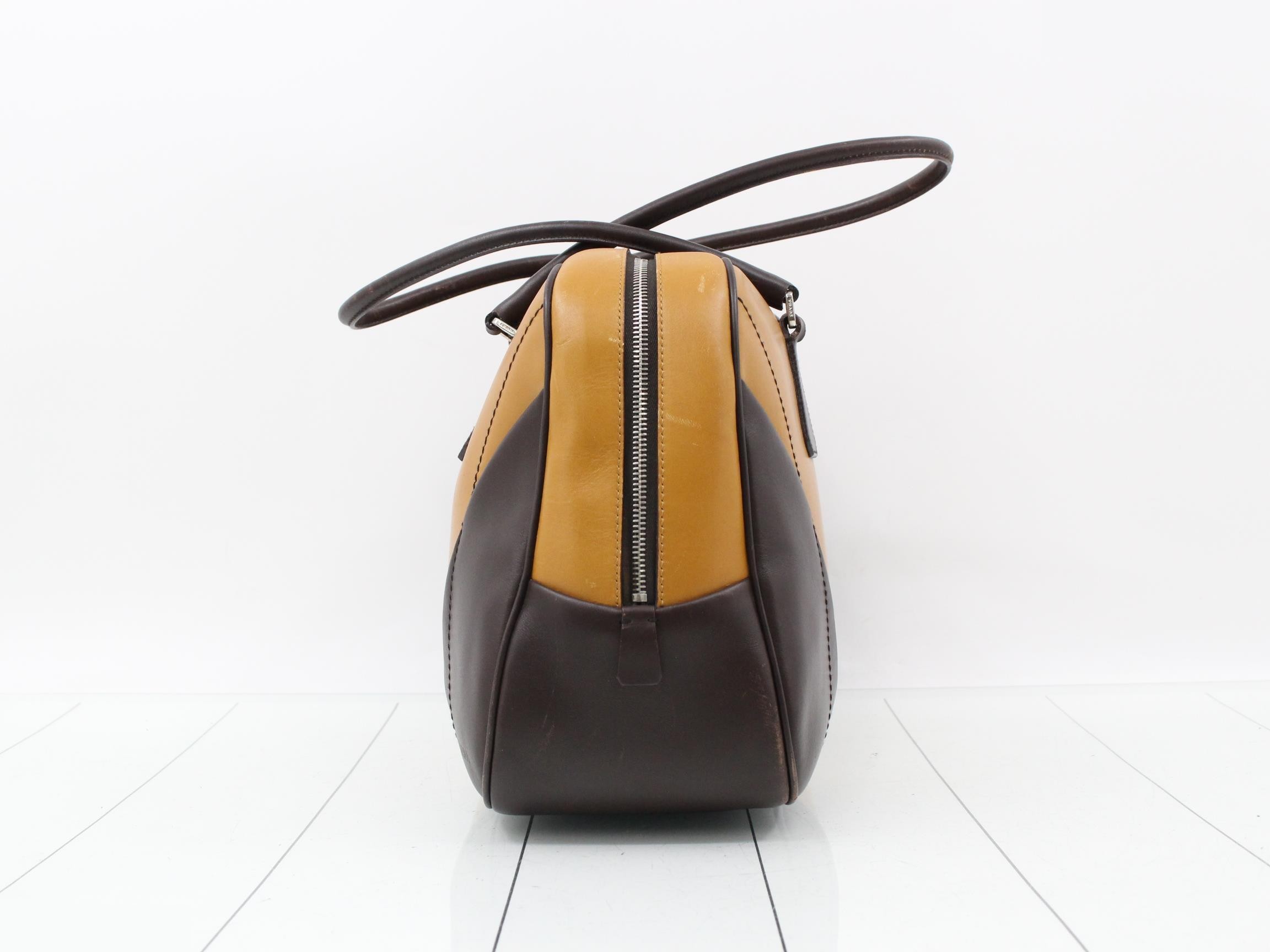 leather bowling bag handbag — view 3