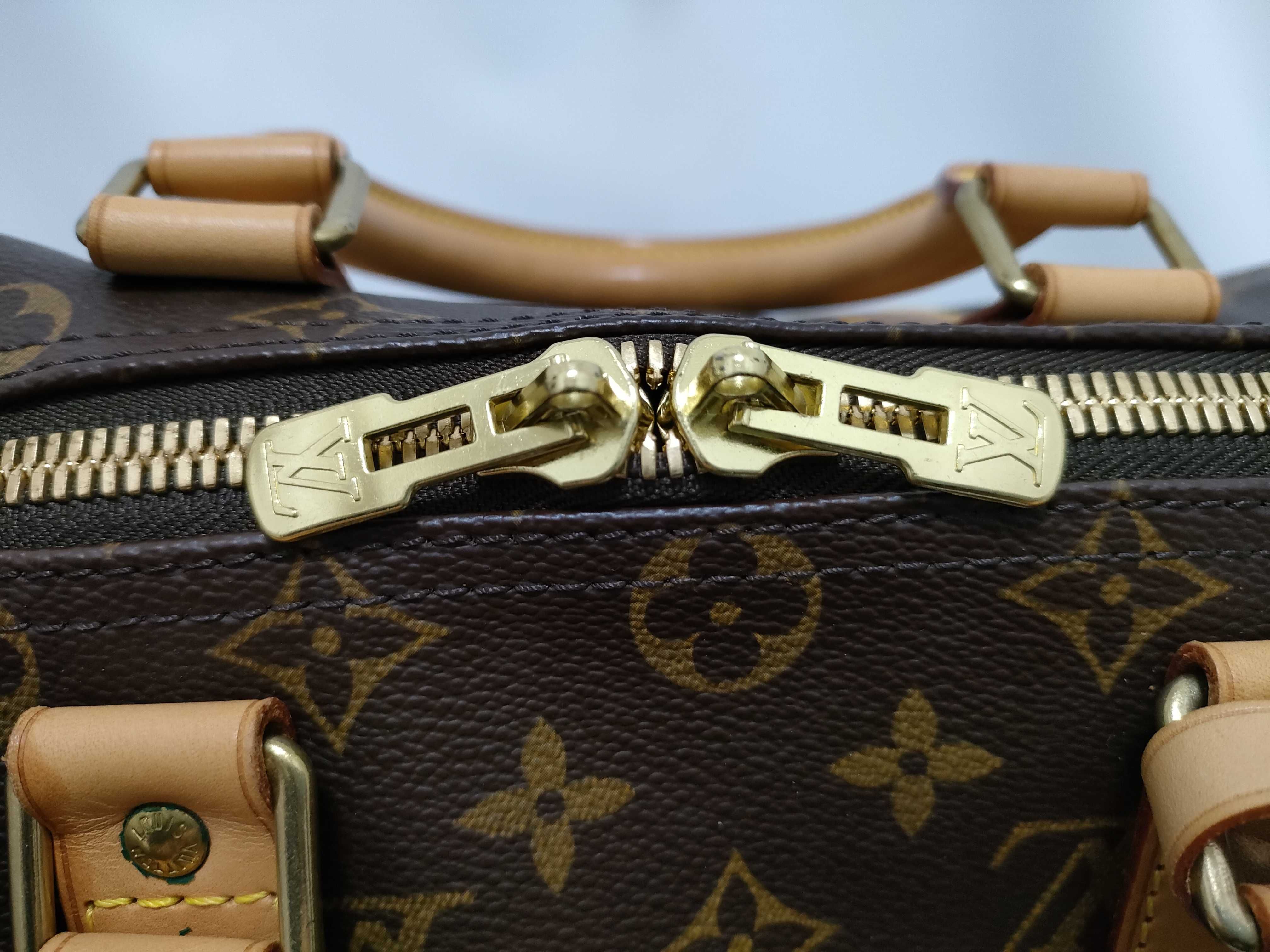 Monogram Keepall 45 M41428 FL0054 Brown Initial Boston Bag — view 11