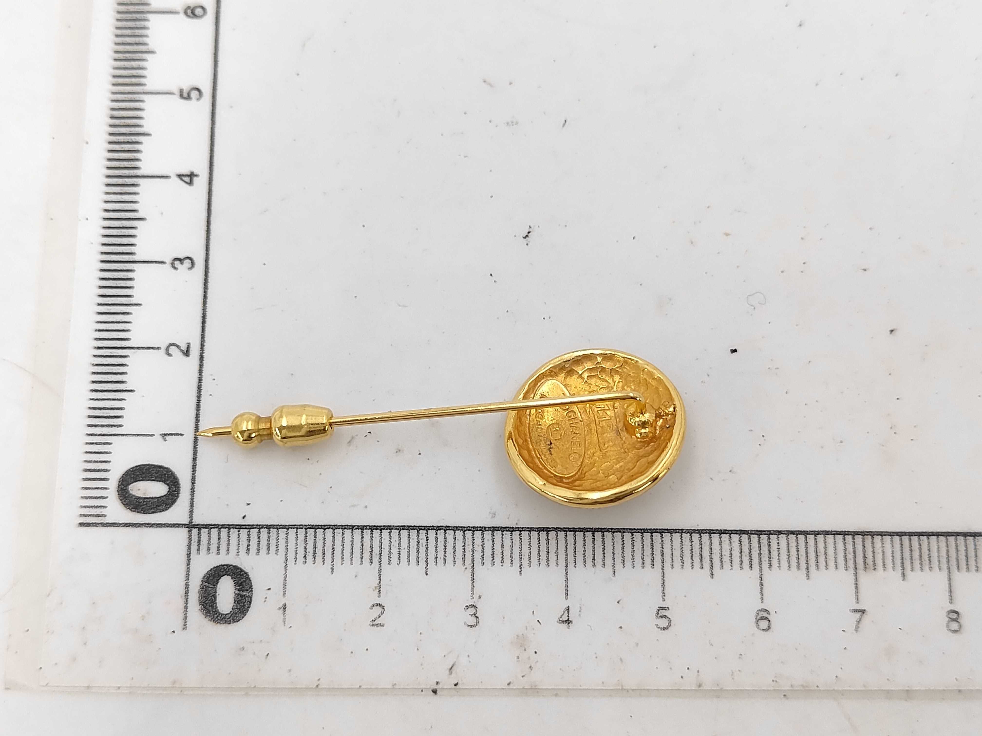 Vintage Sunburst Pin Brooch, Gold, Other Accessories — view 2