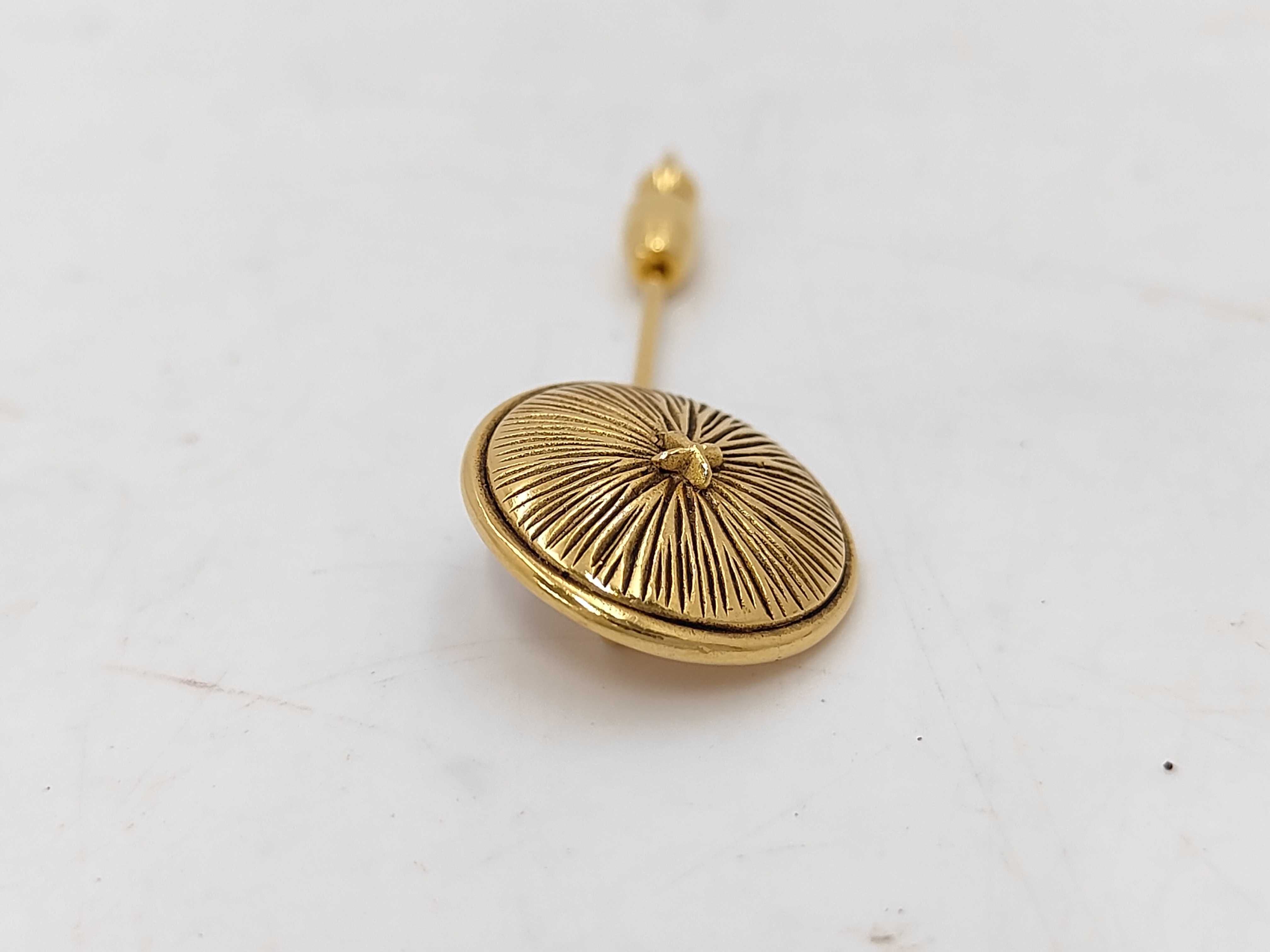 Vintage Sunburst Pin Brooch, Gold, Other Accessories — view 3