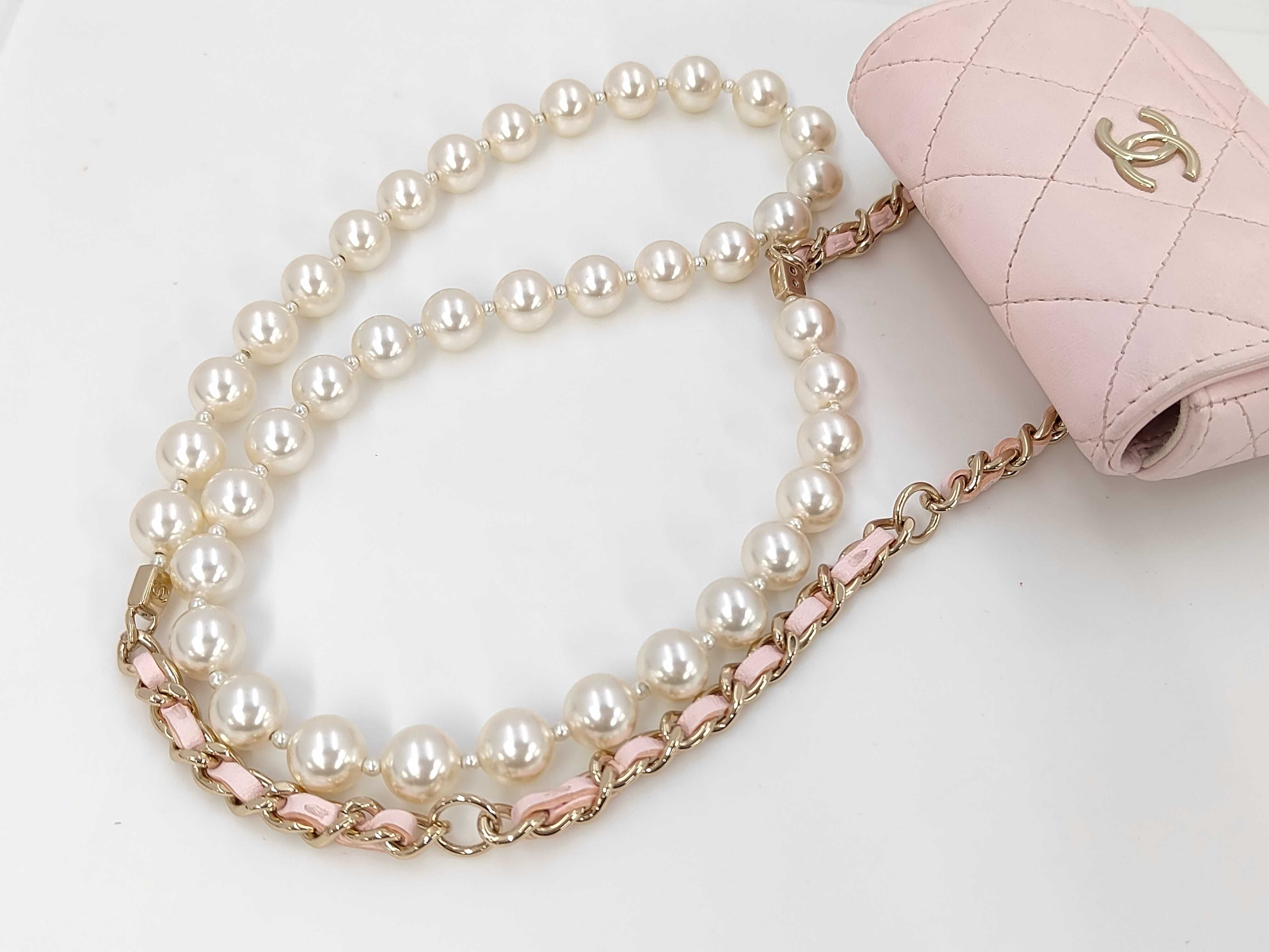 Pearl Matelassé Chain Shoulder Bag — view 5