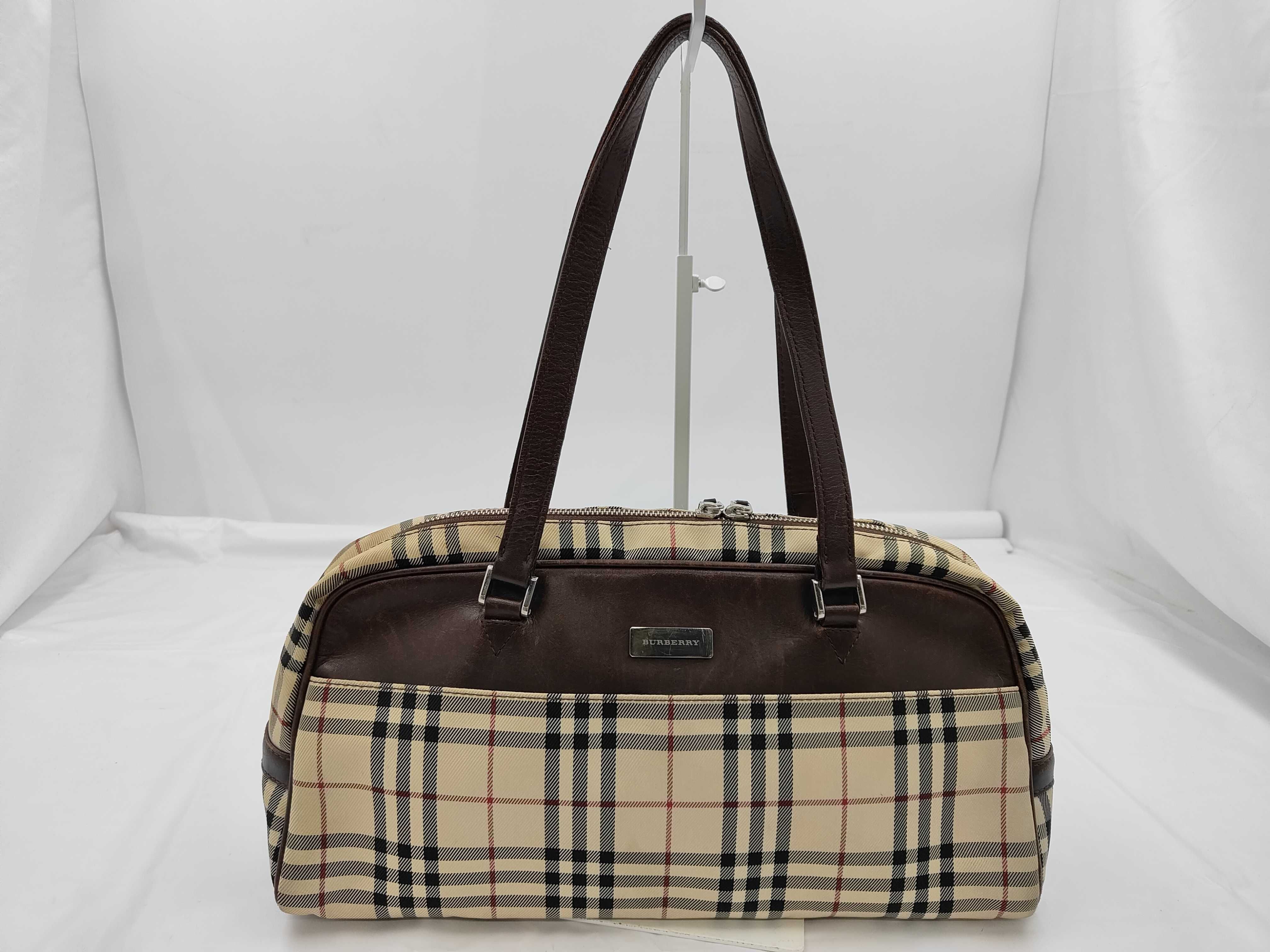 Nova Check Canvas Beige Handbag
