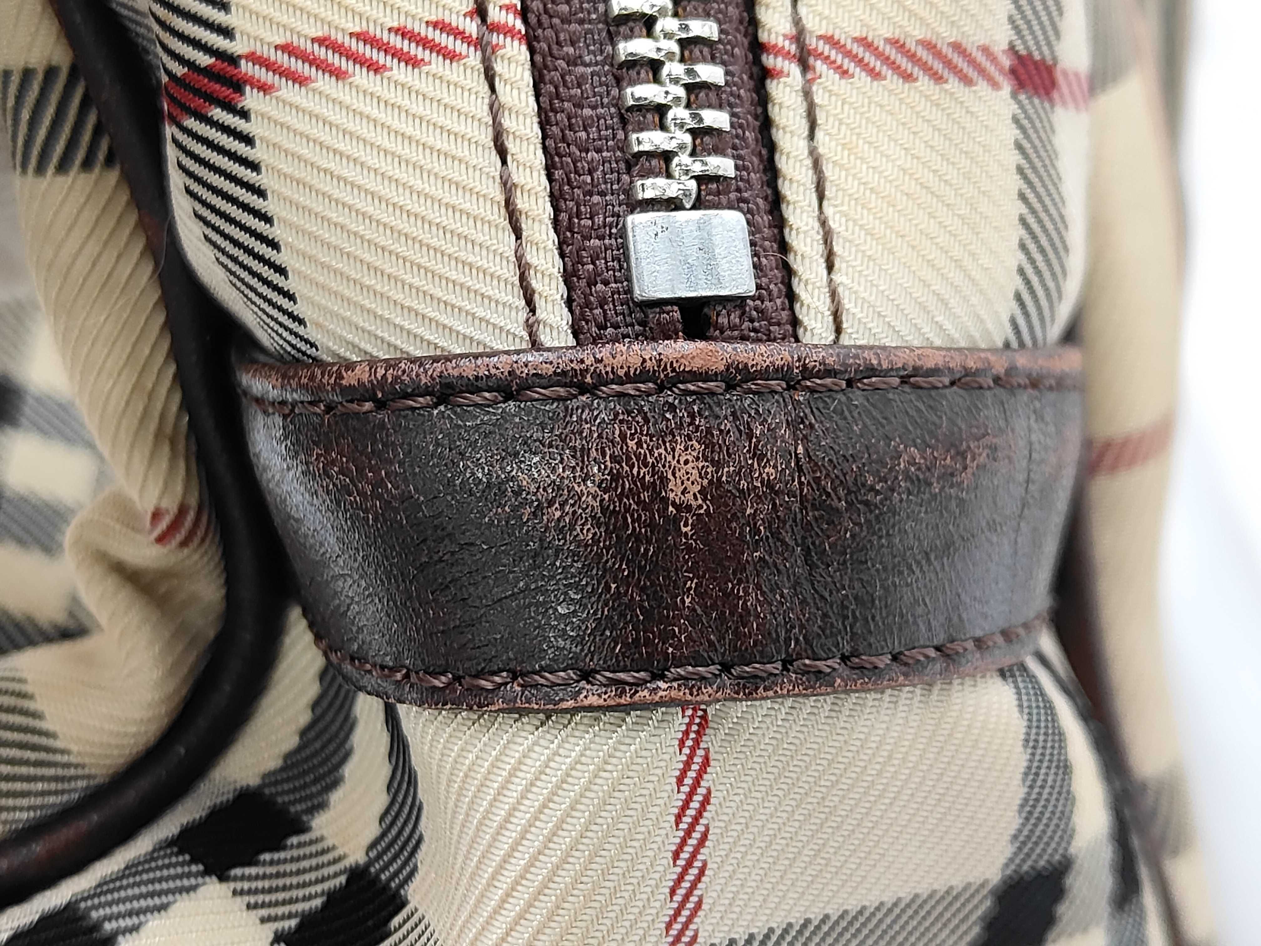 Nova Check Canvas Beige Handbag — view 12