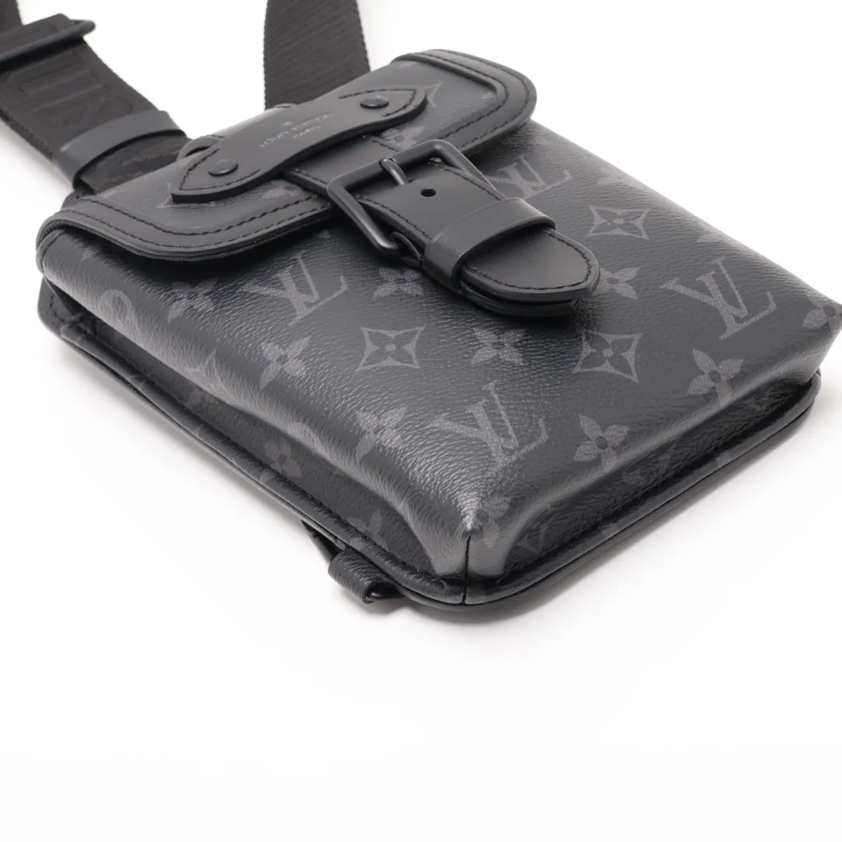 Monogram Eclipse Saumur Sling Bag M45912 Black (RFID detected) — view 4