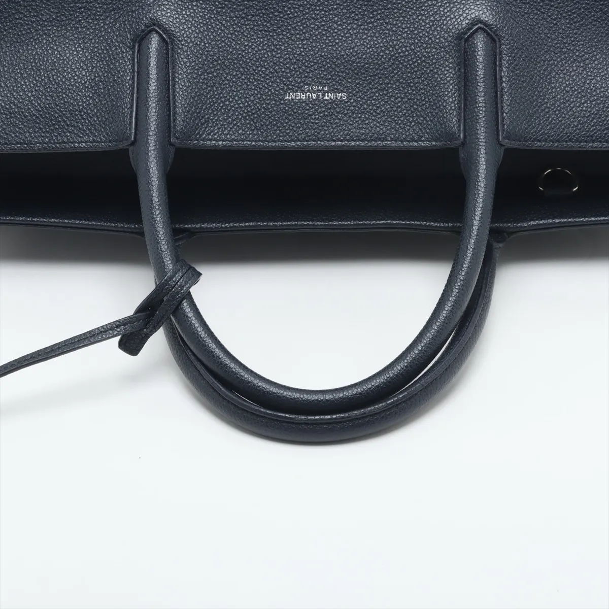Cabaret Rive Gauche Leather 2-Way Handbag, Navy, 394457 — view 5