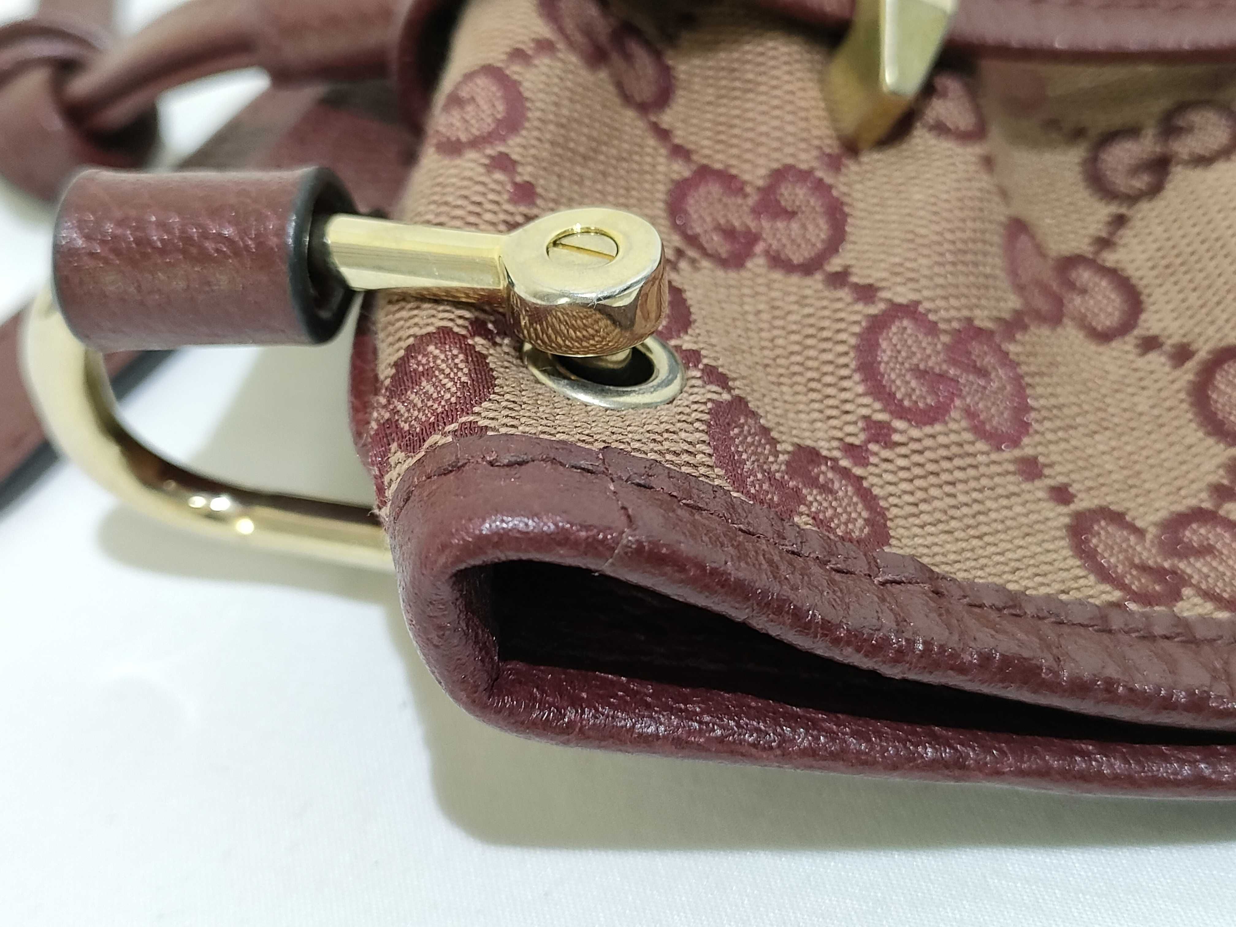 GG Canvas PH-1955 Horsebit Red Canvas Messenger Bag 37cm Shoulder Bag — view 13