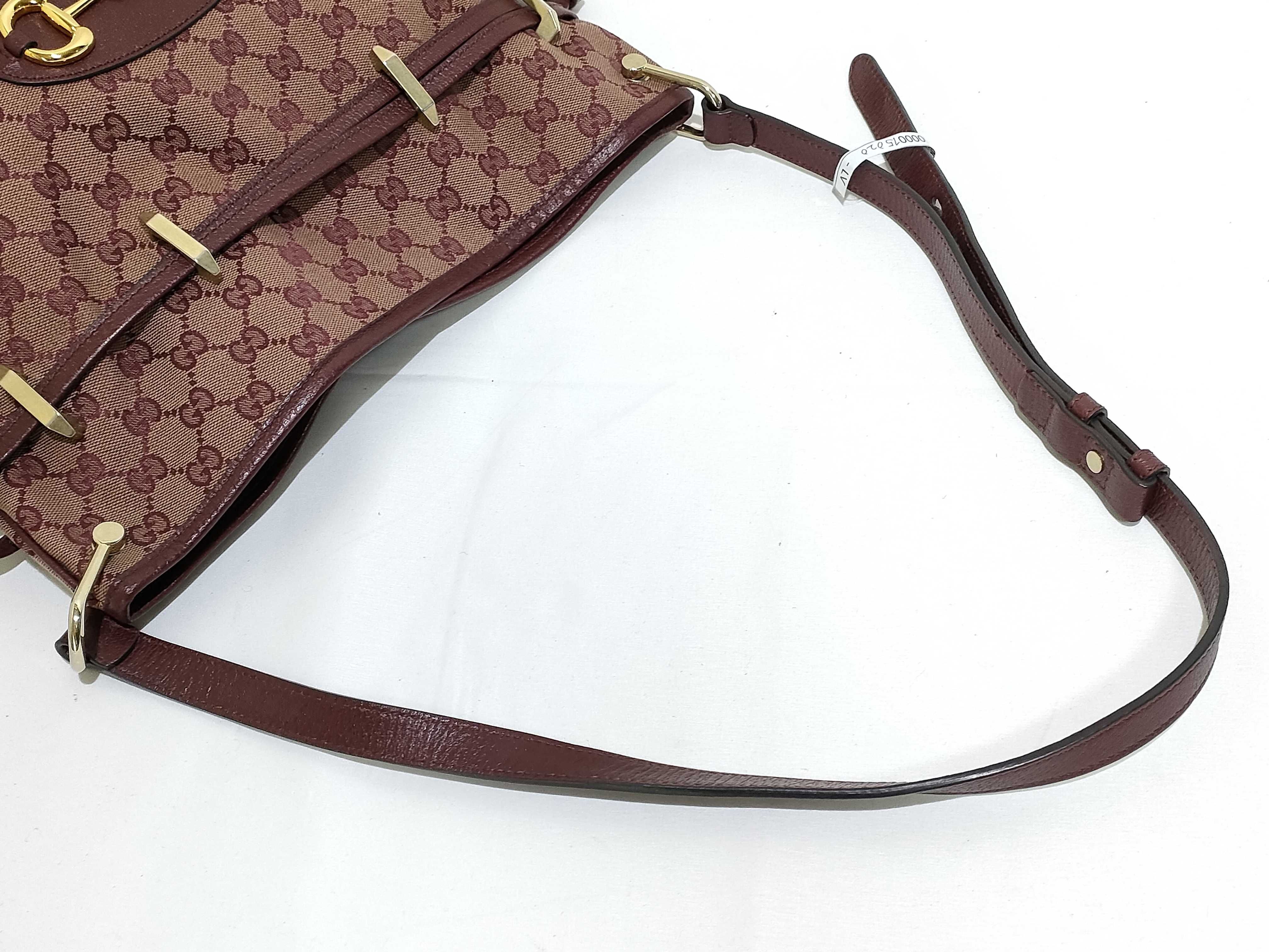 GG Canvas PH-1955 Horsebit Red Canvas Messenger Bag 37cm Shoulder Bag — view 3