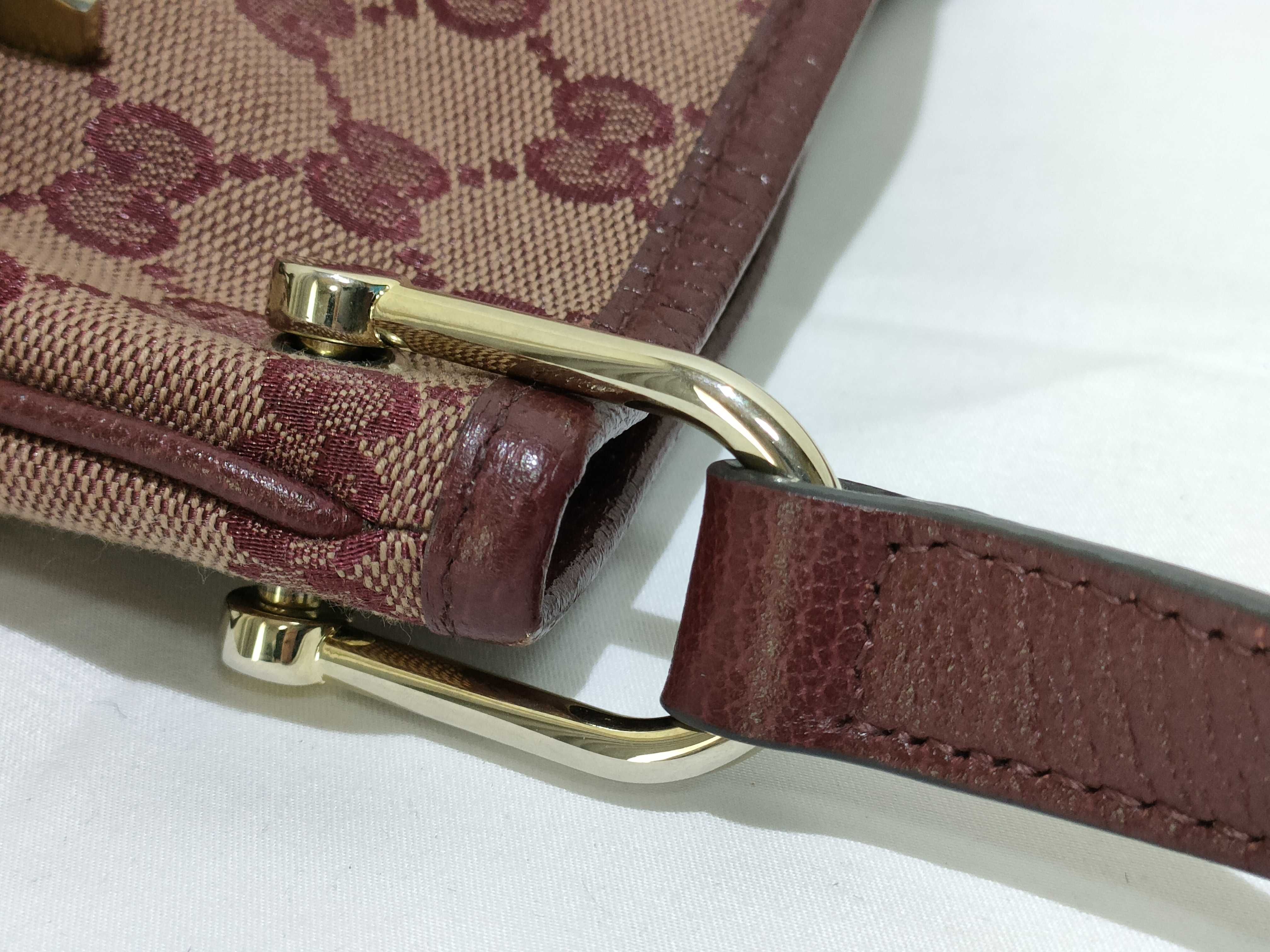 GG Canvas PH-1955 Horsebit Red Canvas Messenger Bag 37cm Shoulder Bag — view 5