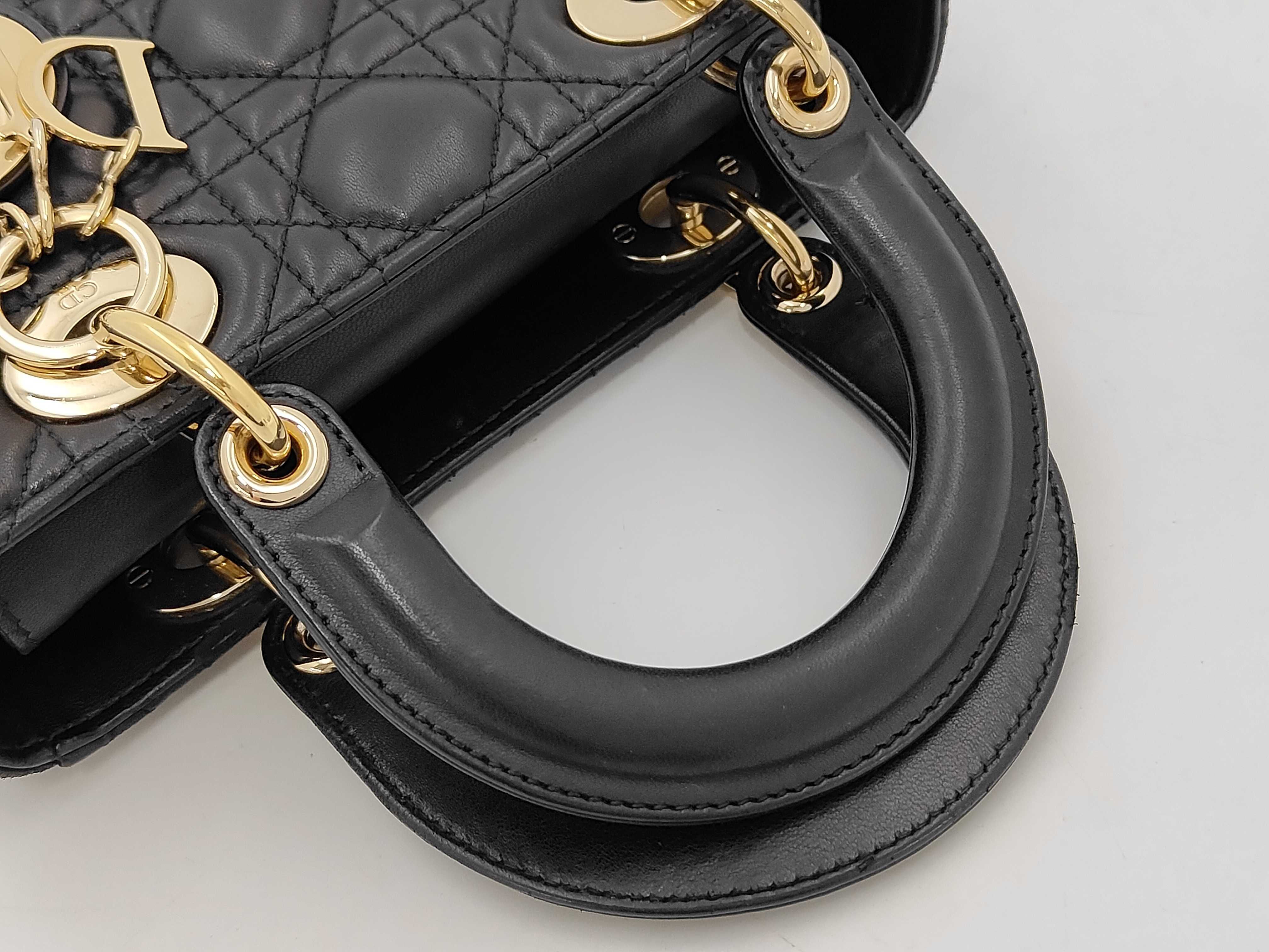 Lady Dior 2-Way Shoulder Bag, Black — view 4