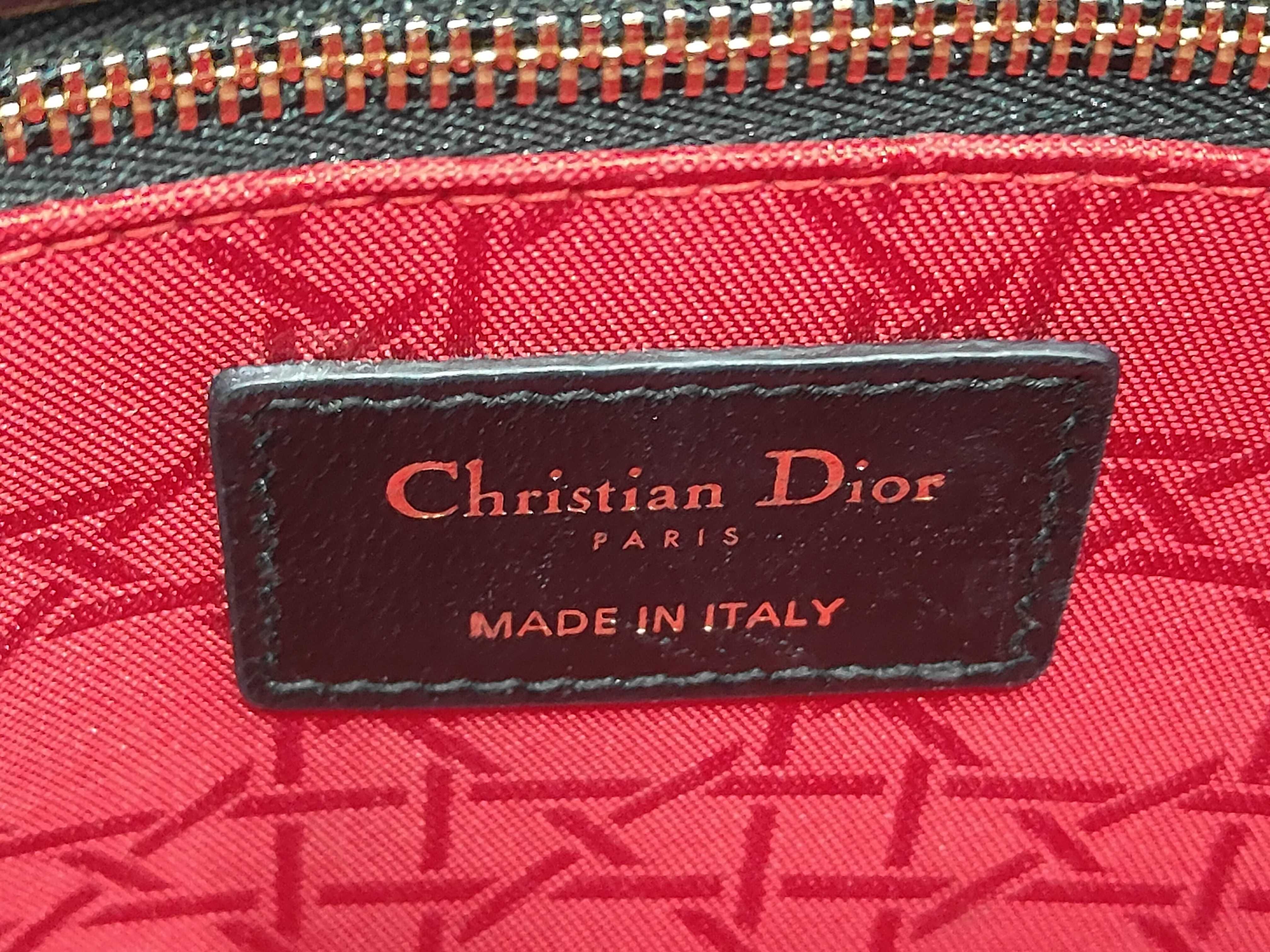 Lady Dior 2-Way Shoulder Bag, Black — view 9